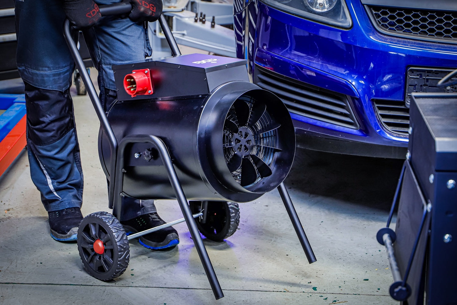 BGS 73374 Heizlüfter elektrisch Heizung 15000 Watt IPX4 2 Heizstufen fahrbar