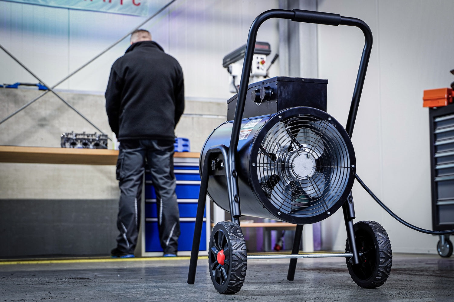 BGS 73374 Heizlüfter elektrisch Heizung 15000 Watt IPX4 2 Heizstufen fahrbar