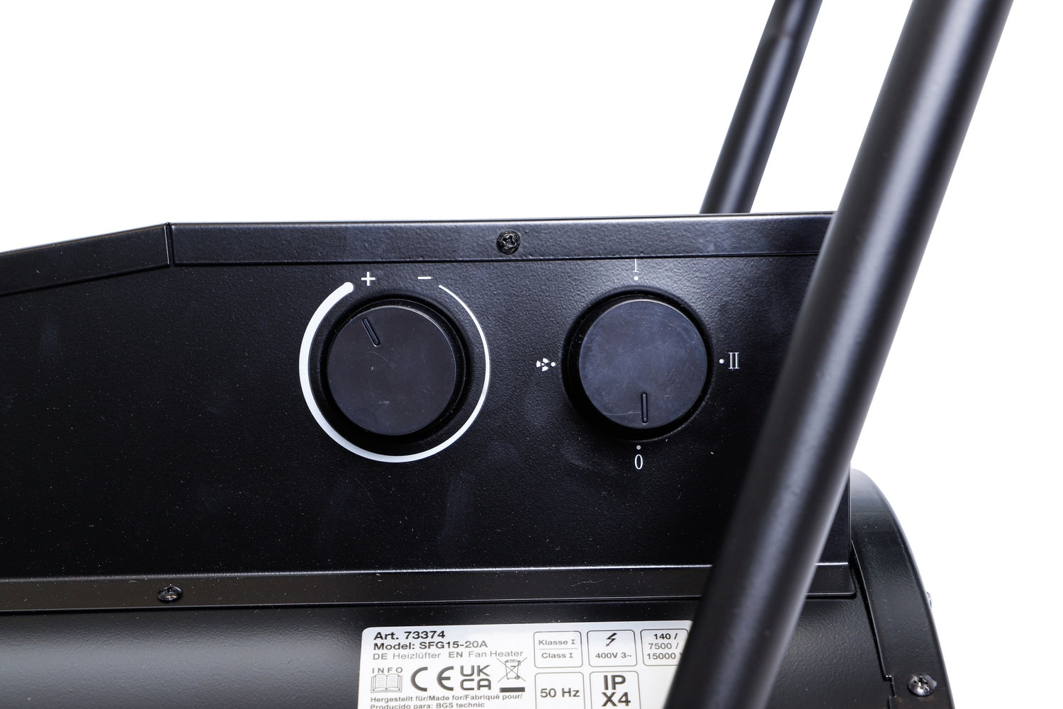BGS 73374 Heizlüfter elektrisch Heizung 15000 Watt IPX4 2 Heizstufen fahrbar