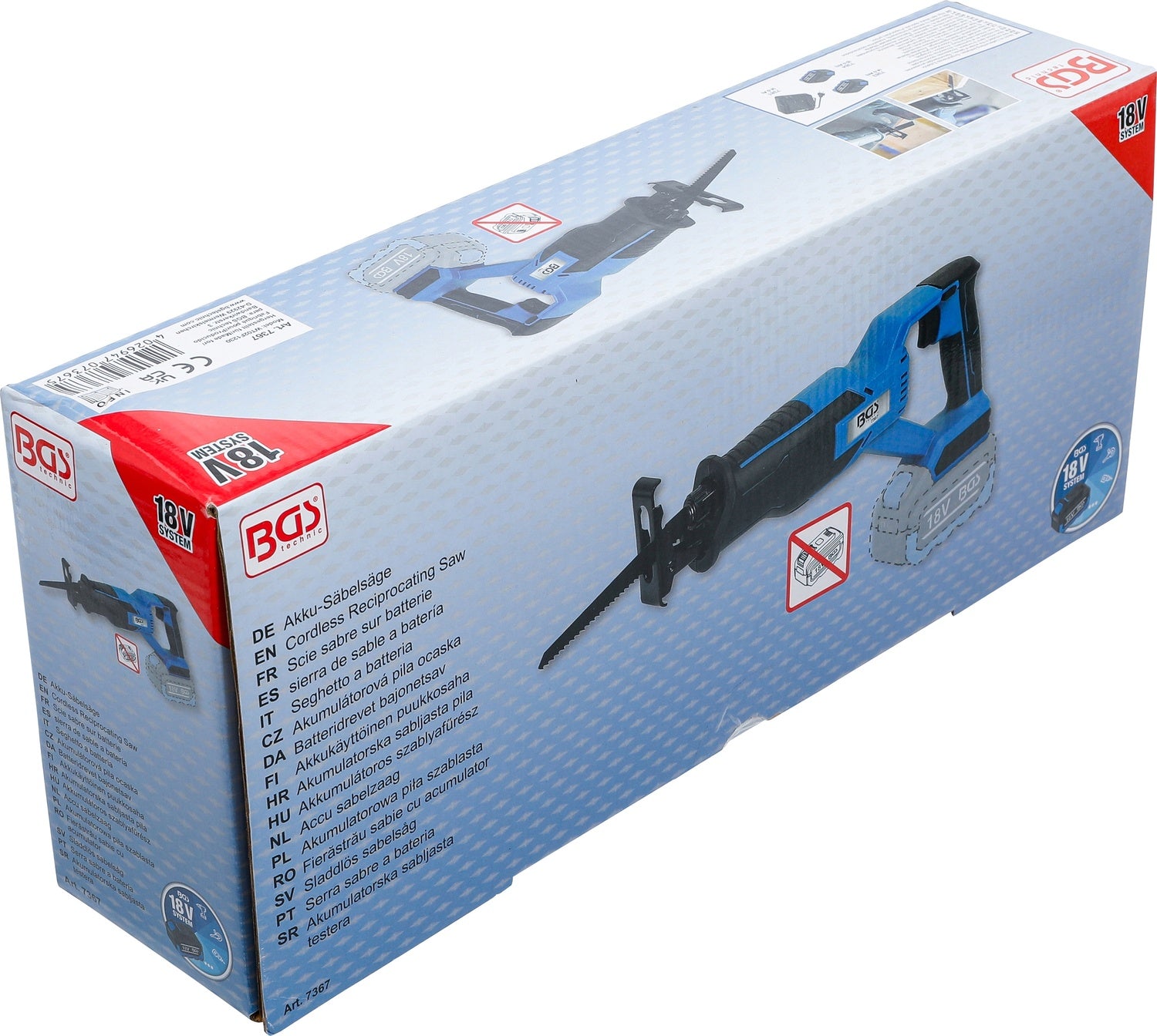 BGS 7367 Akku Säbelsäge bürstenlos ohne Akku 18V