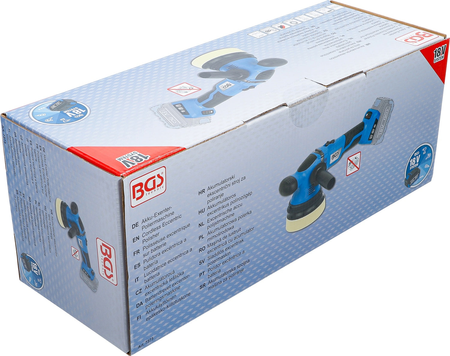 BGS 7373 Akku Exzenter Poliermaschine bürstenlos ohne Akku 18V Poliergerät