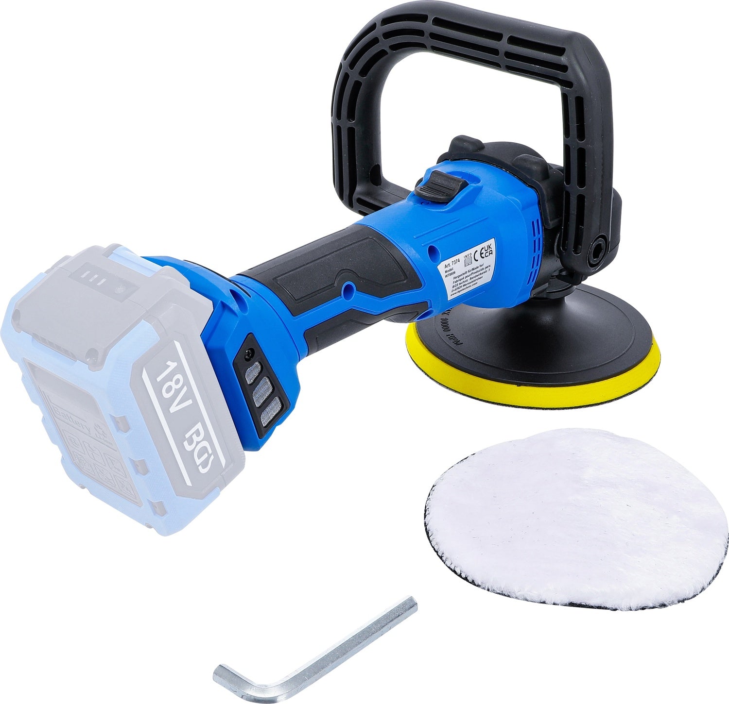 BGS 7374 Akku Poliermaschine Schleifmaschine bürstenlos ohne Akku 18V