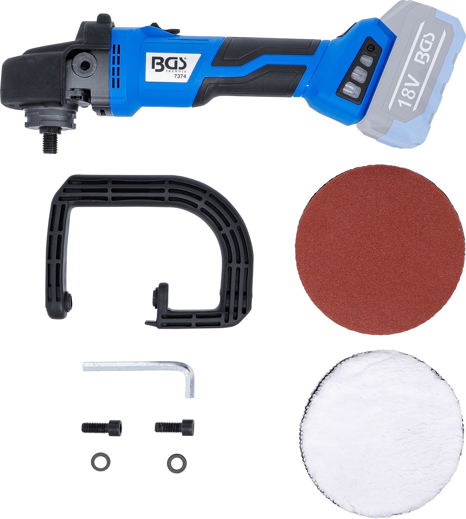 BGS 7374 Akku Poliermaschine Schleifmaschine bürstenlos ohne Akku 18V