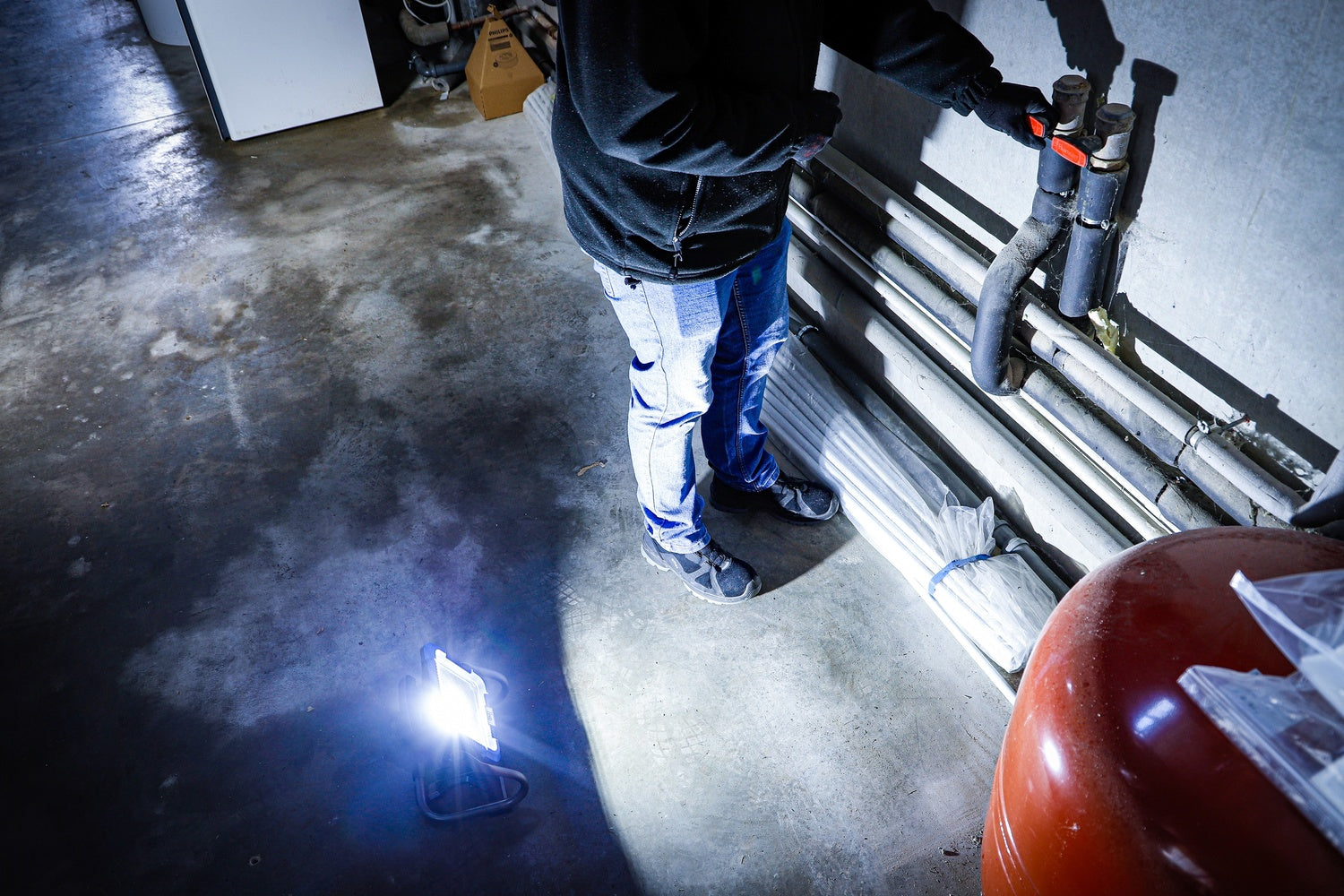 BGS 7375 Akku LED Arbeitsleuchte klappbar ohne Akku 18V Arbeitsstrahler