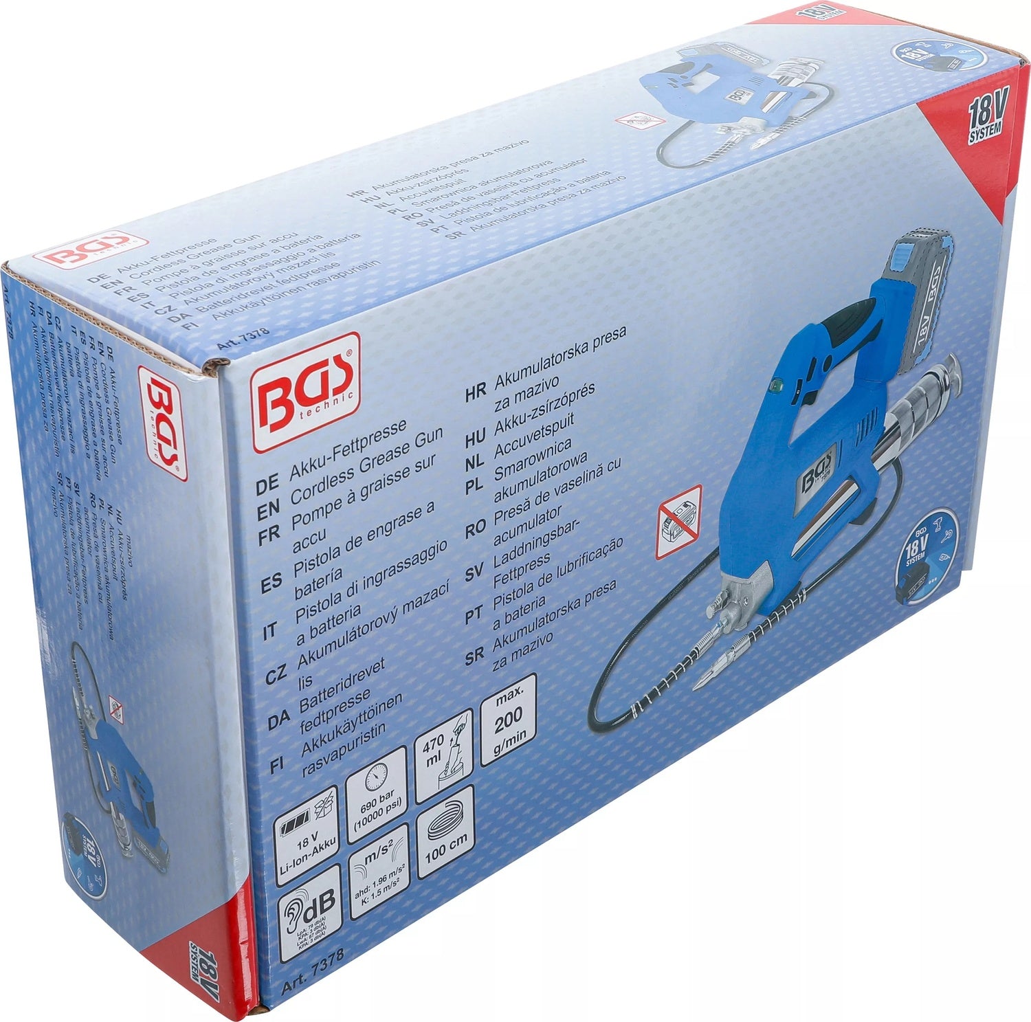 BGS 7378 Akku Fettpresse 18 Volt ohne Akku