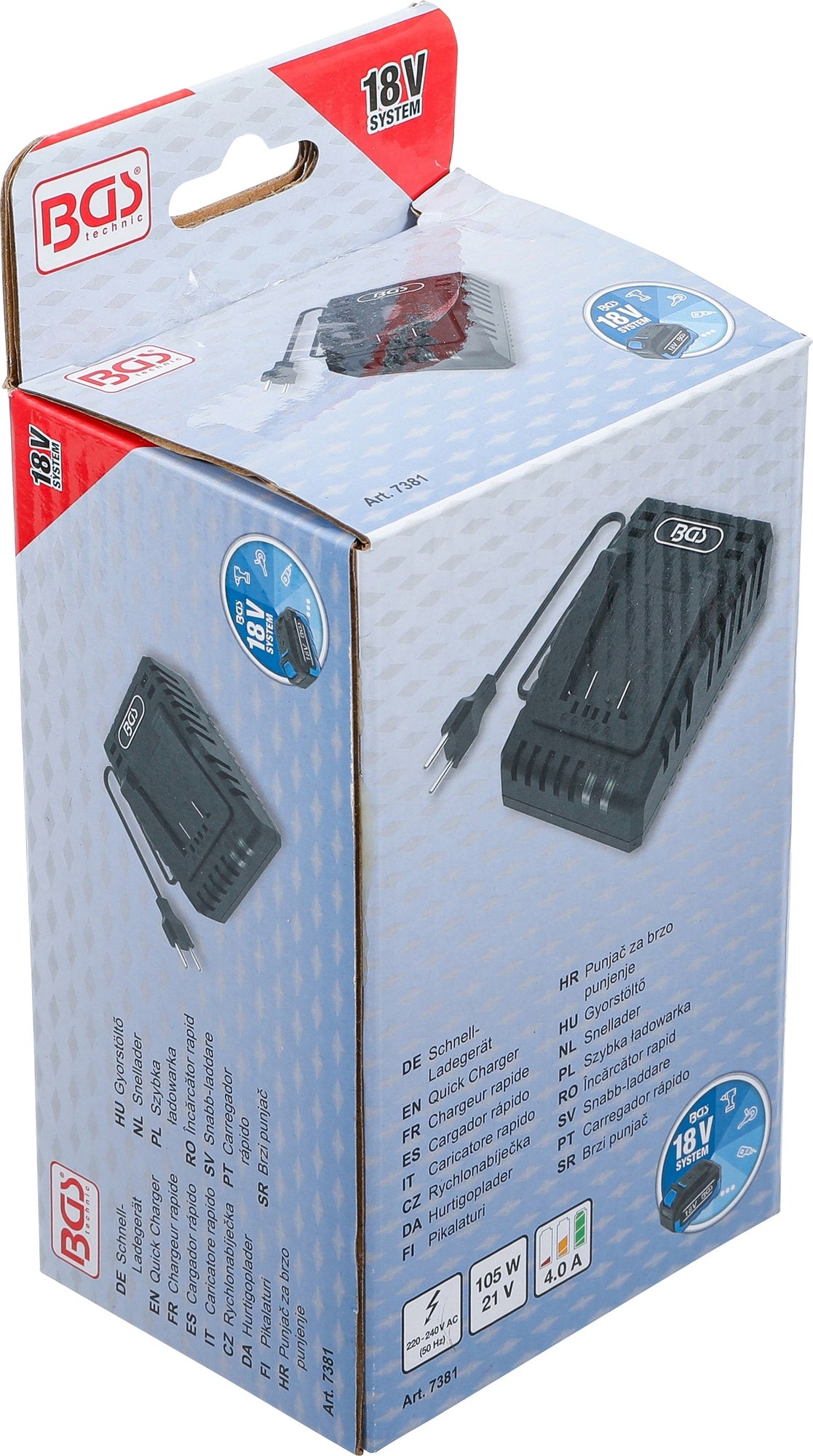 BGS 7381 Schnellladegerät 4A 18V Schnell Ladegerät