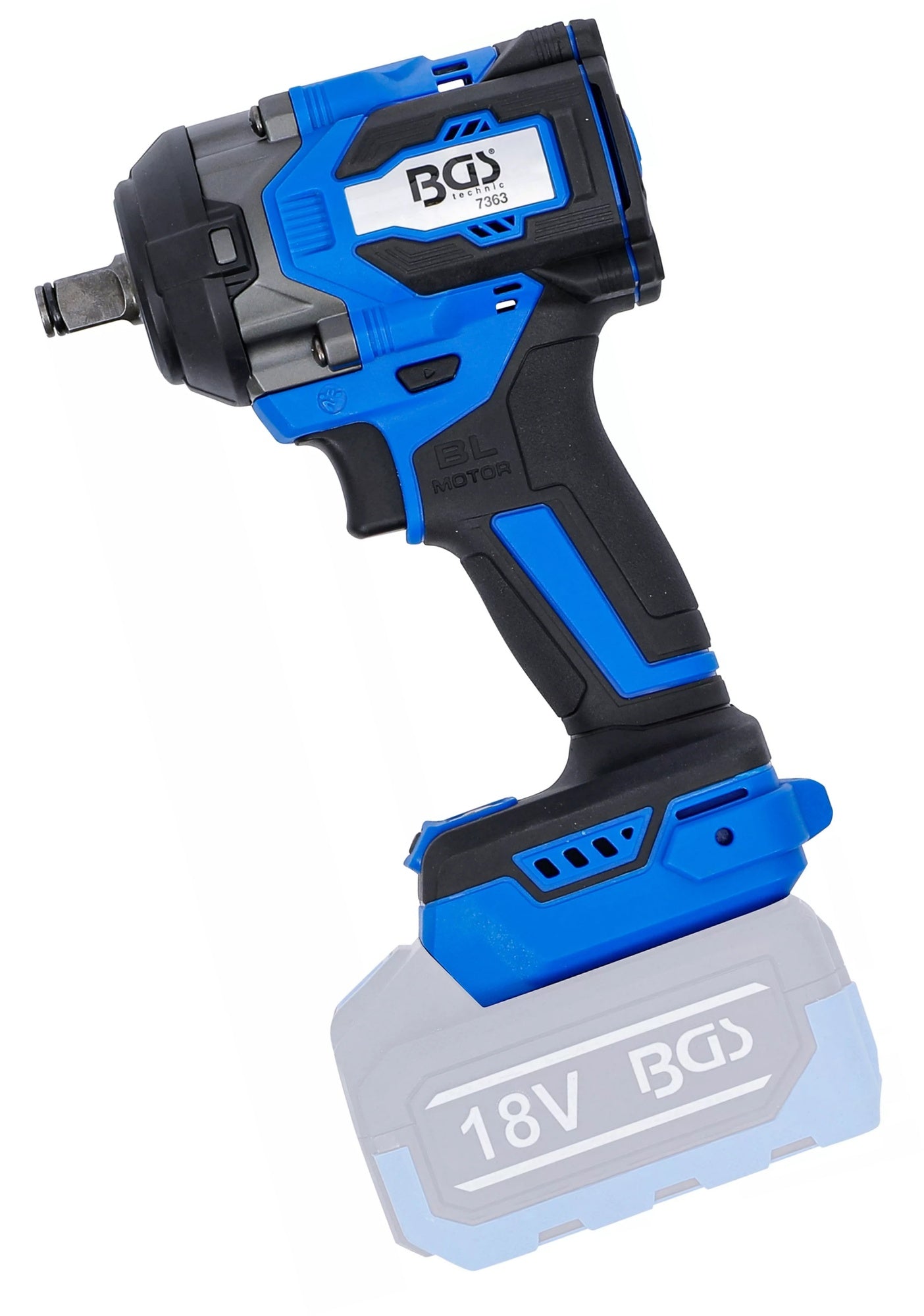 BGS 7390 Satz Akku Schlagschrauber bürstenlos mit Akku & Schnell Ladegerät 550Nm 18 Volt