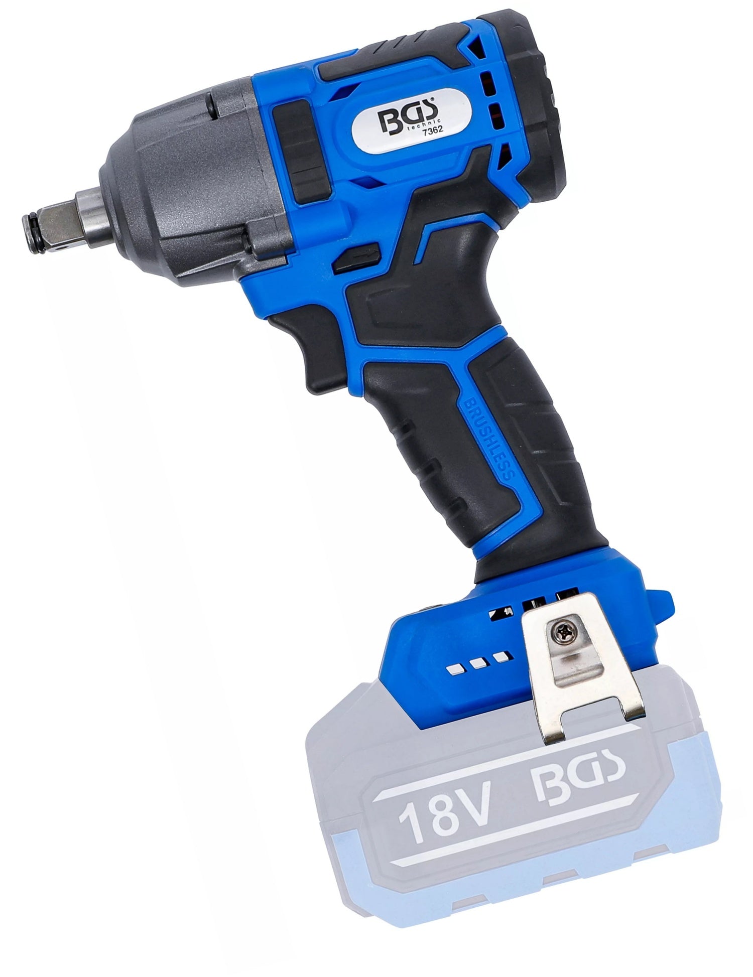 BGS 7392 Satz Akku Schlagschrauber bürstenlos mit Akku & Schnell Ladegerät 400Nm 18 Volt
