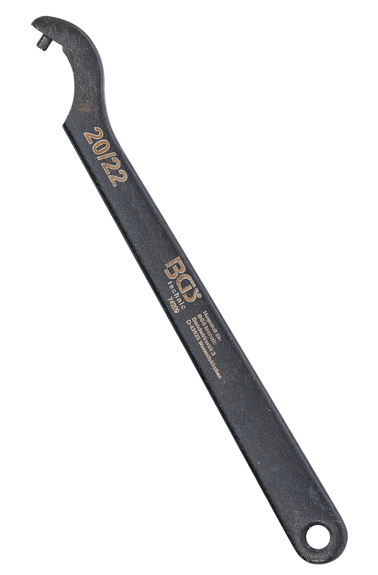 BGS 74209 Hakenschlüssel mit Zapfen für Schlüsselweiten von 20 - 22mm