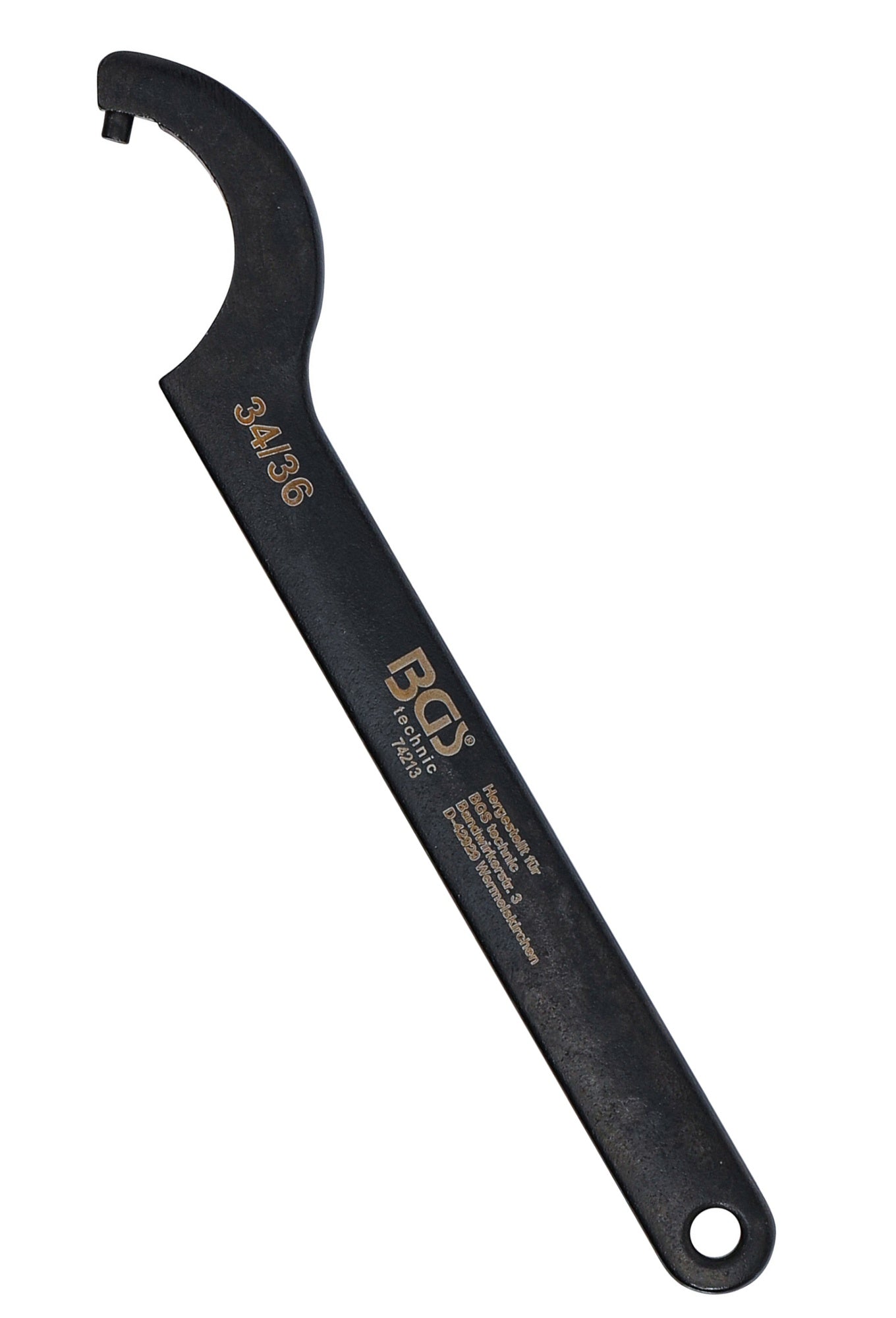 BGS 74213 Hakenschlüssel mit Zapfen für Schlüsselweiten von 34 - 36mm