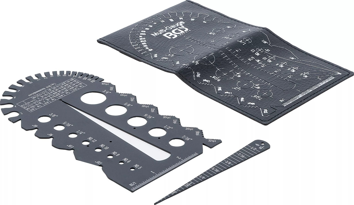 BGS 74248 Schraubenschablone Gewindeschablone Gewindelehre Zollgrößen 1/4" - 2"