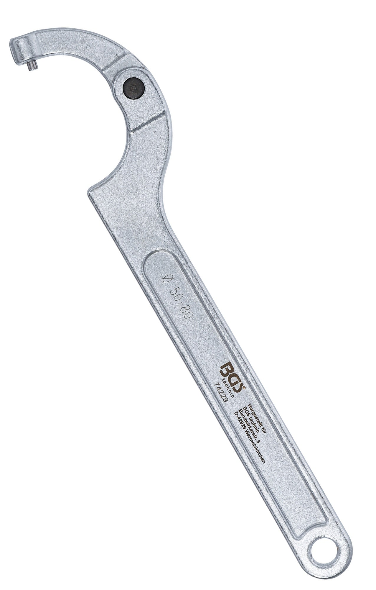 BGS 74229 Gelenk Hakenschlüssel mit Zapfen für Schlüsselweiten von 50 - 80mm