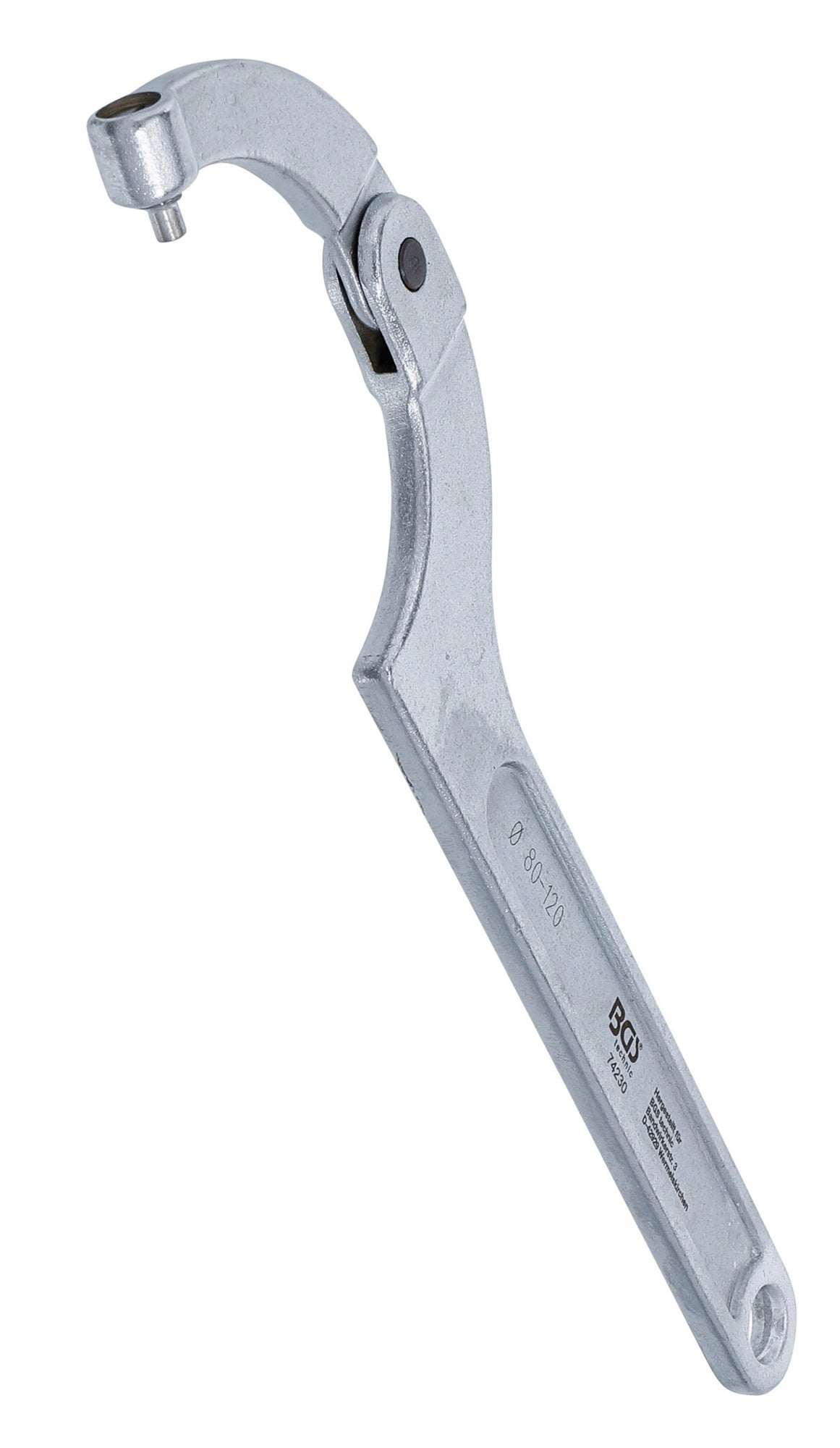 BGS 74230 Gelenk Hakenschlüssel mit Zapfen für Schlüsselweiten von 80 - 120mm