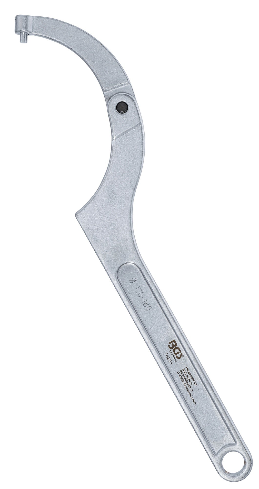 BGS 74231 Gelenk Hakenschlüssel mit Zapfen für Schlüsselweiten von 120 - 180mm