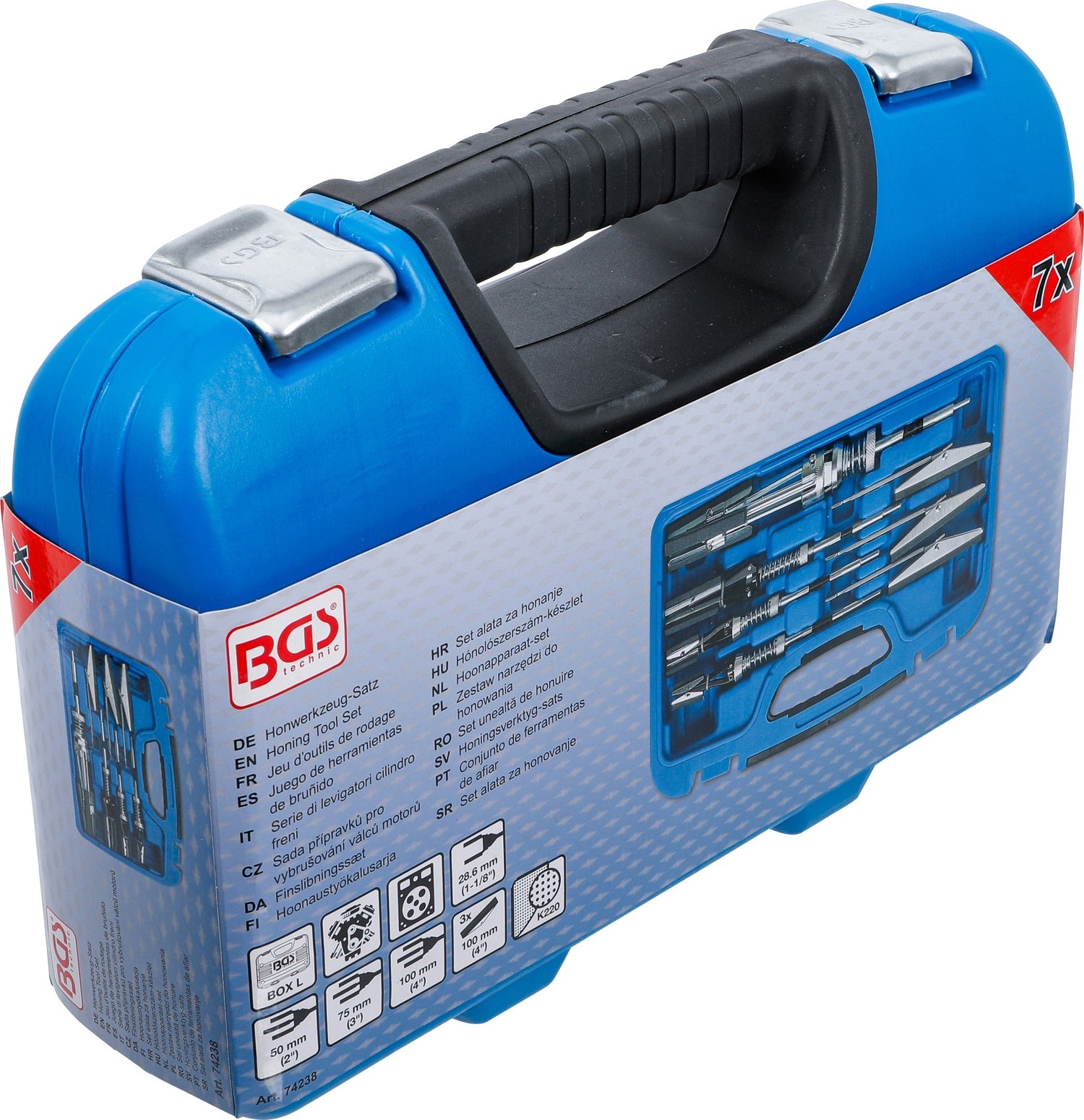 BGS 74238 Satz Honwerkzeug 2 armig 3 armig 7 teilig