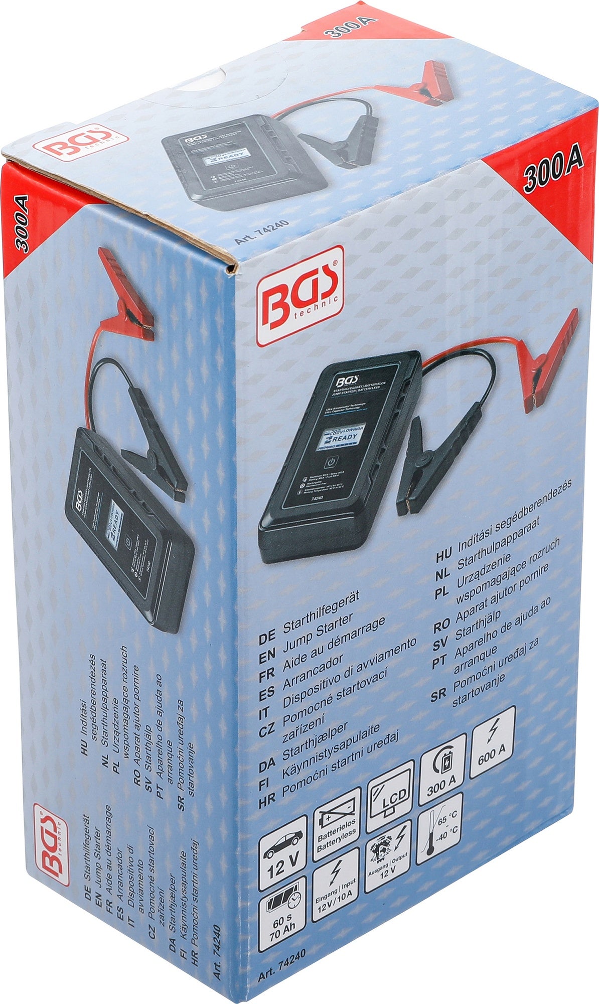 BGS 74240 Starthilfegerät Batterielos mit Ultra Kondensator Technologie 12V / 300A / 600A