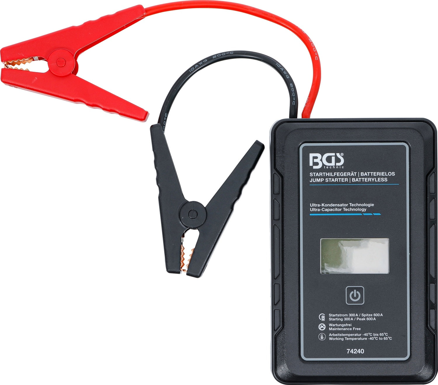 BGS 74240 Starthilfegerät Batterielos mit Ultra Kondensator Technologie 12V / 300A / 600A