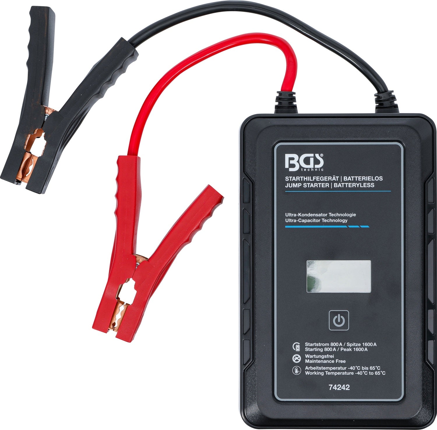 BGS 74242 Starthilfegerät Batterielos mit Ultra Kondensator Technologie 12V / 800A / 1600A