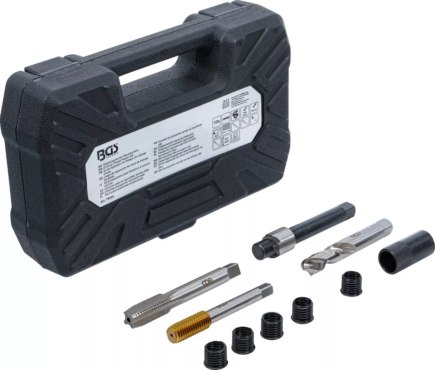 BGS 74243 Reparatursatz für Ölablassgewinde M12 x 1,75mm an Aluminiumölwannen