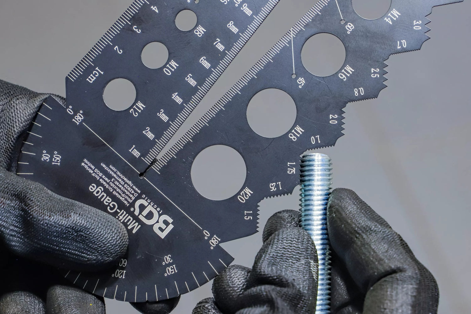 BGS 74247 Schraubenschablone Gewindeschablone Gewindelehre metrisch M3 - M20 0,5 - 13,00mm