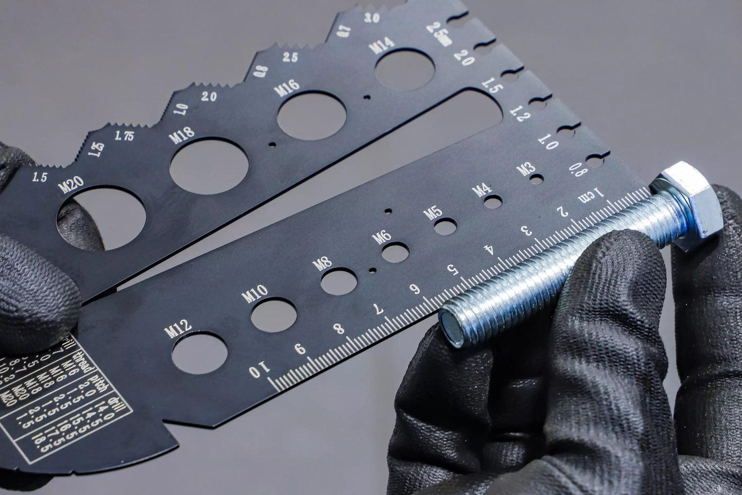 BGS 74247 Schraubenschablone Gewindeschablone Gewindelehre metrisch M3 - M20 0,5 - 13,00mm