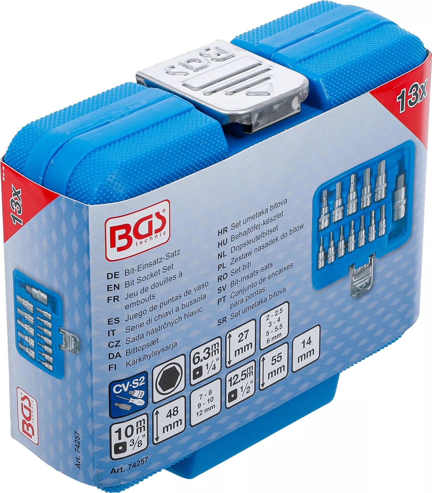 BGS 74257 Satz Innensechskant Biteinsätze HX2-HX14mm Antrieb 6,3mm (1/4")