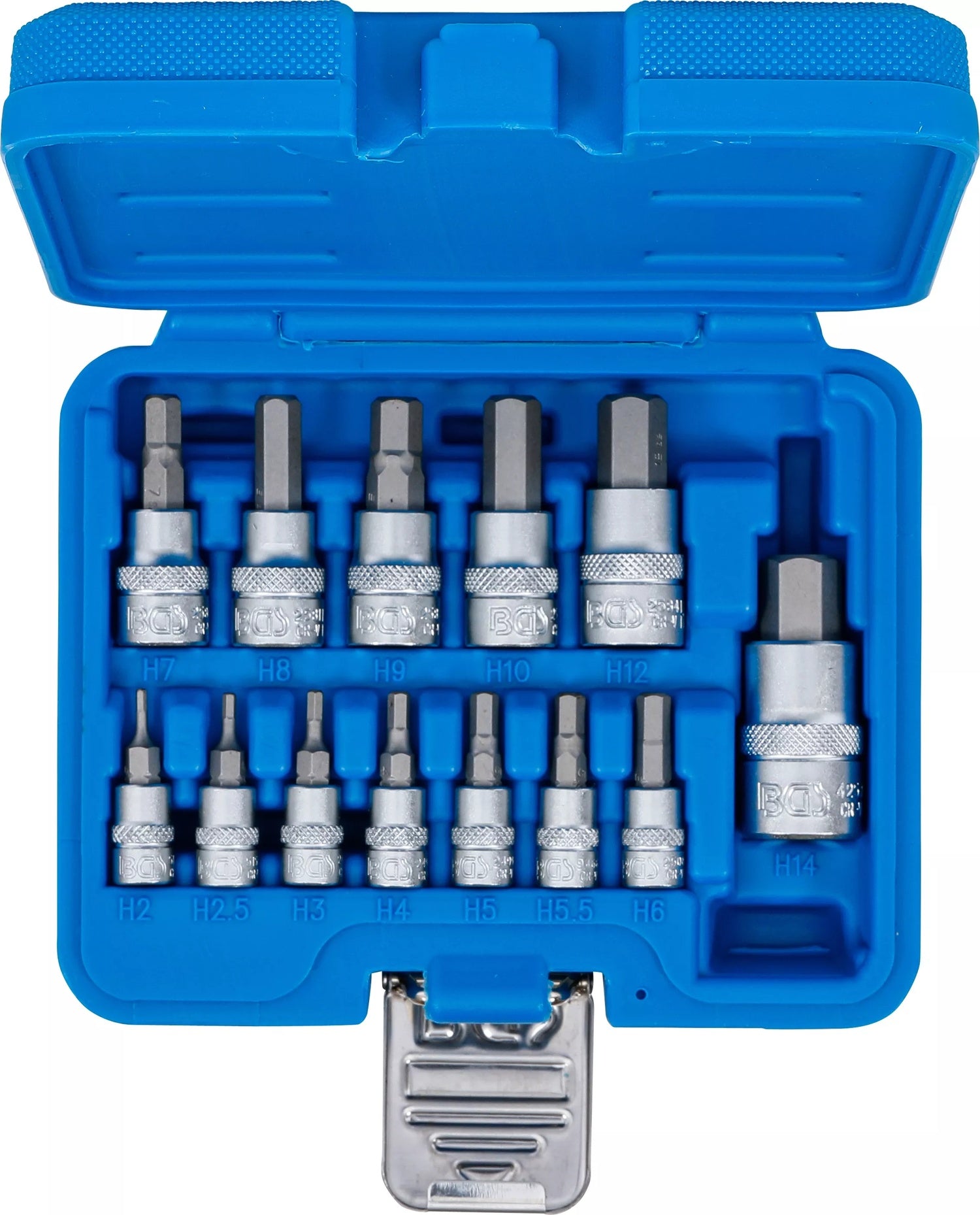 BGS 74257 Satz Innensechskant Biteinsätze HX2-HX14mm Antrieb 6,3mm (1/4")