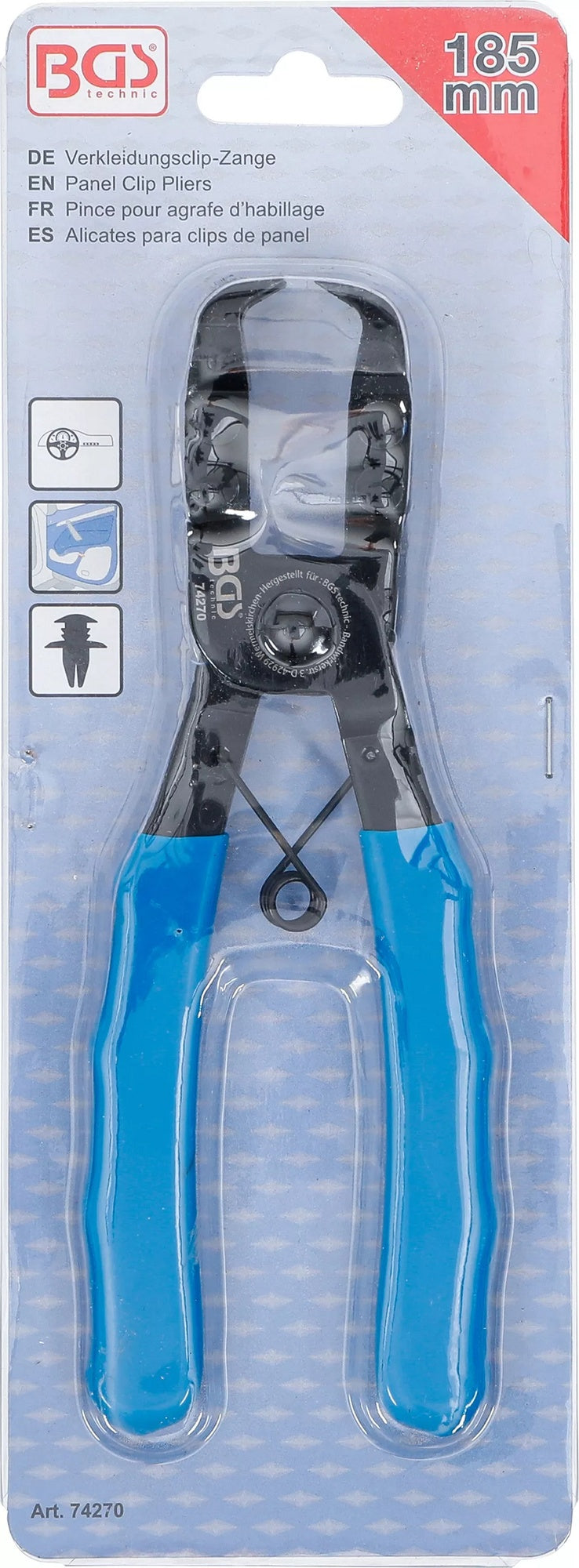 BGS 74270 Zange zum Lösen von Kunststoffclips an Türverkleidungen Abdeckungen Länge 185mm