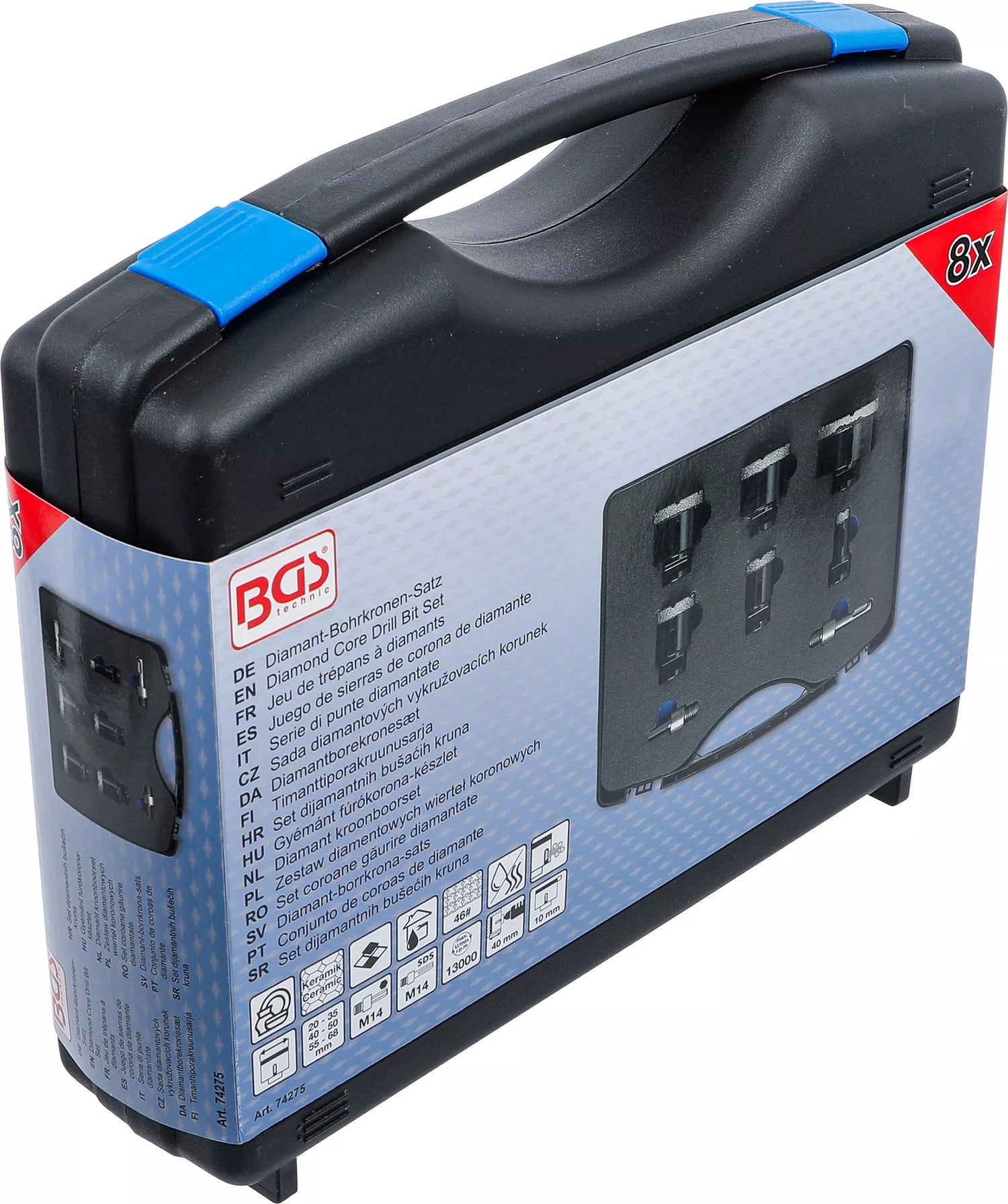 BGS 74275 Satz Diamant Bohrkronen 20 - 68 mm 8 teilig