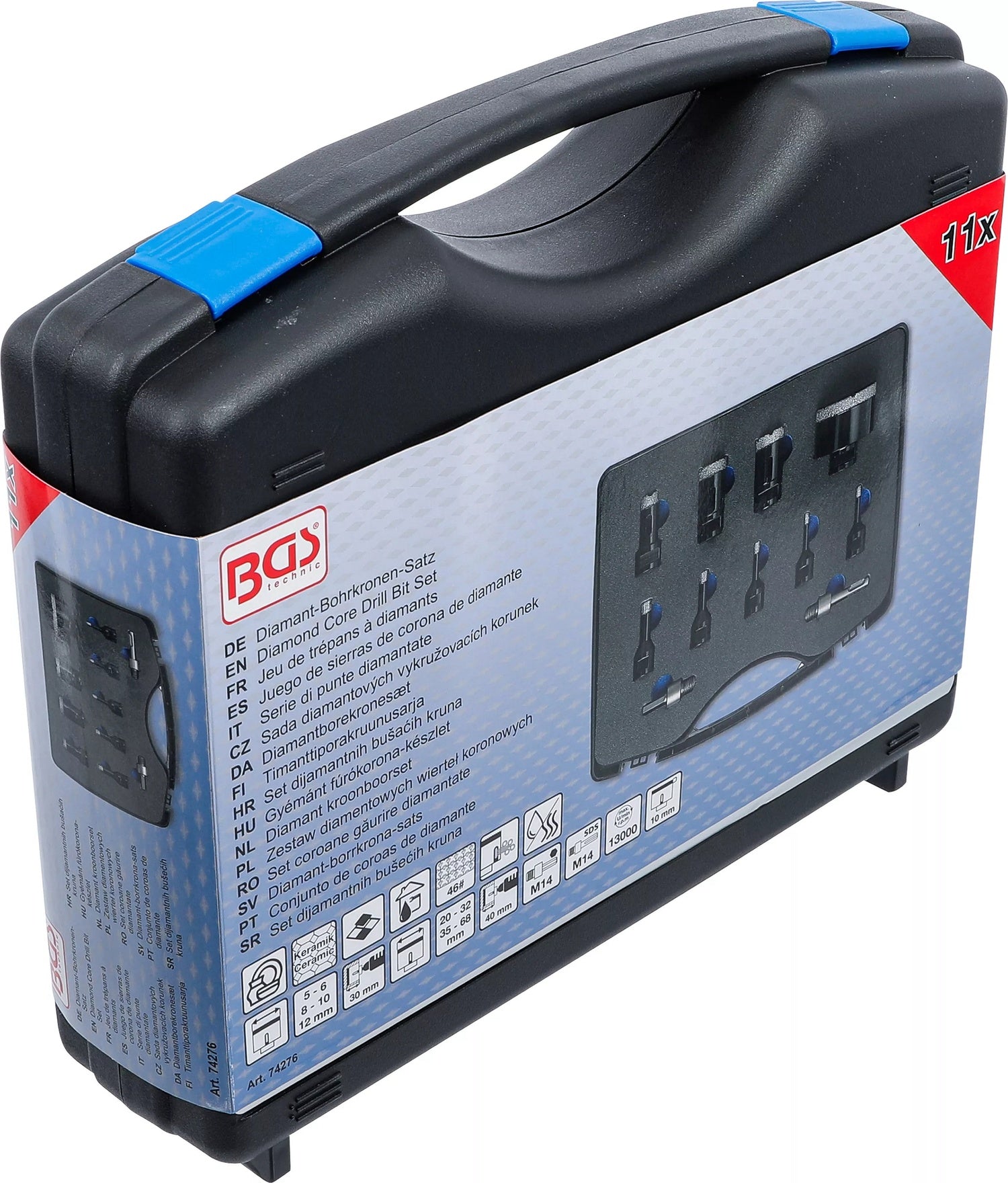 BGS 74276 Satz Diamant Bohrkronen 5 - 68 mm 11 teilig