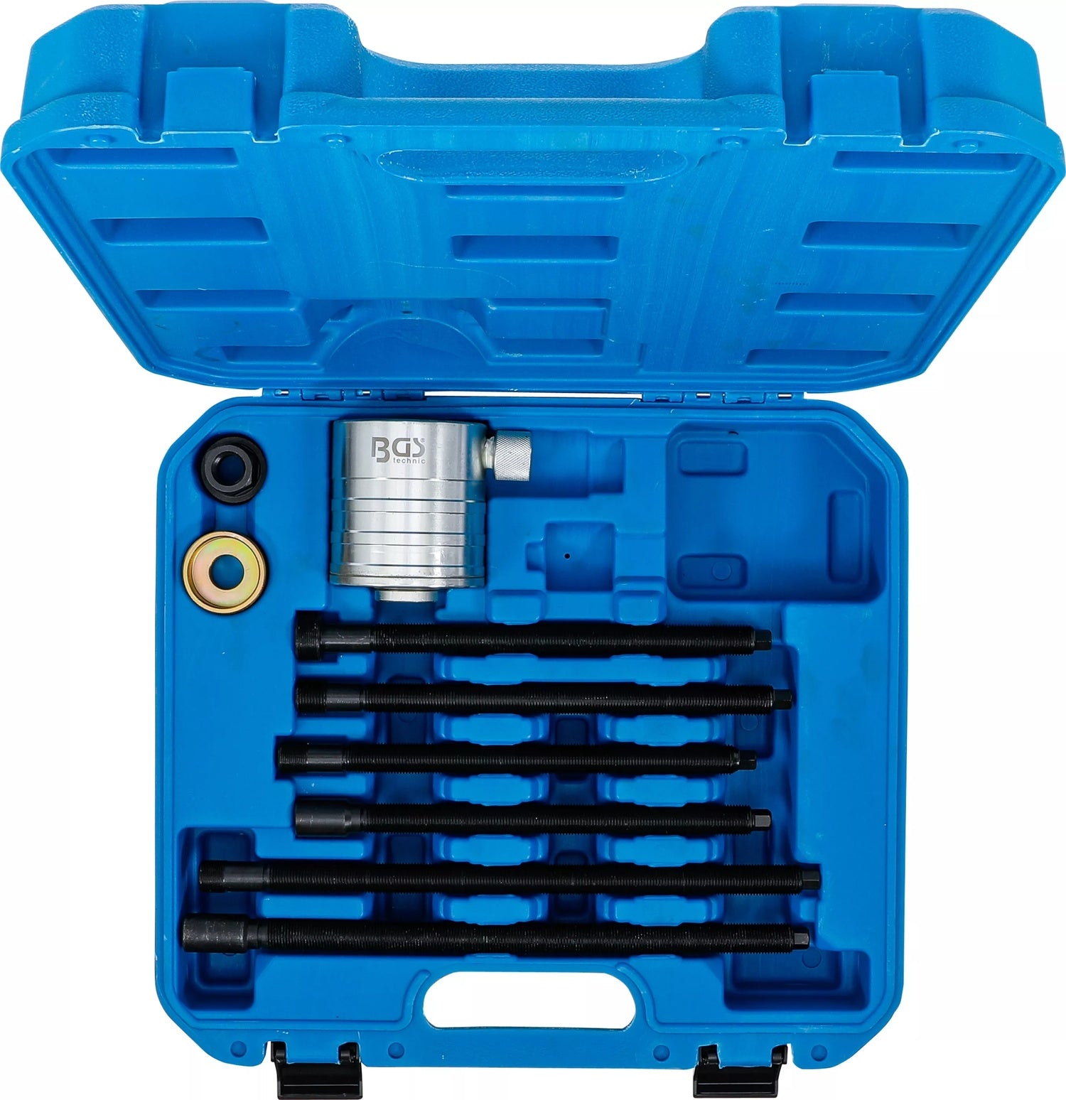 BGS 74285 Satz Werkzeug für Hydraulikzylinder mit Zugspindeln für Diesel Injektoren Auszieher 17t
