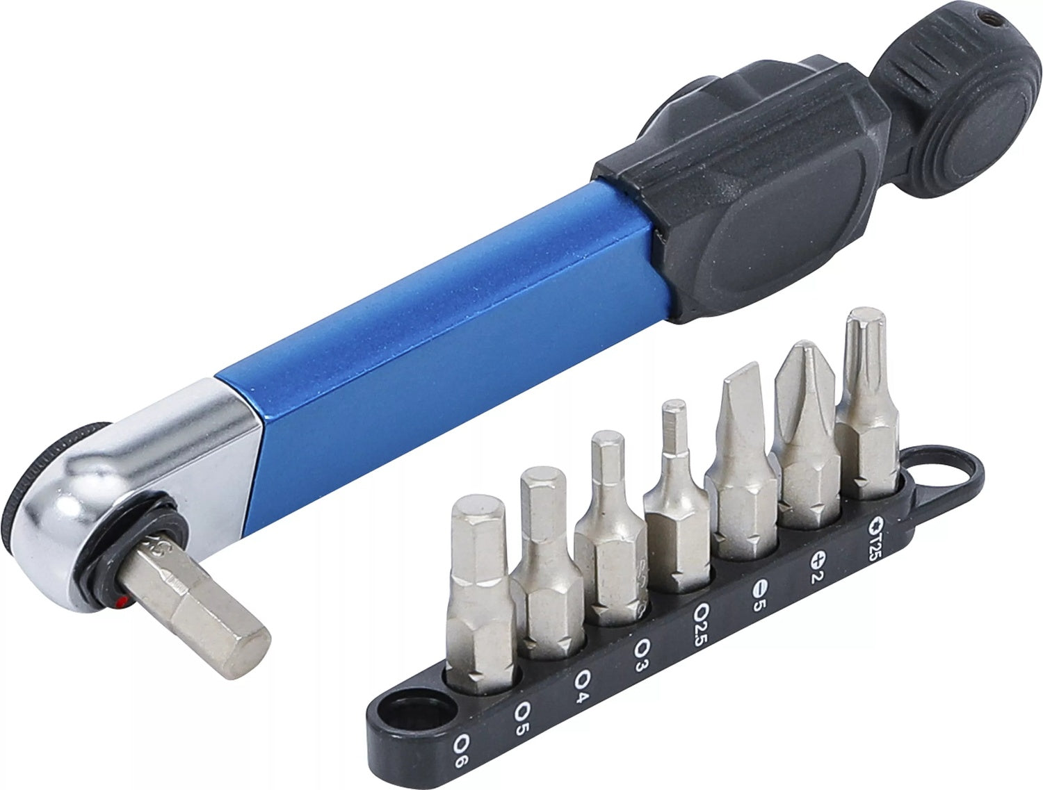 BGS 74295 Satz Drehmomentschlüssel Abtrieb Außenvierkant 6,3mm (1/4") 2 - 10 Nm mit Bitsatz 9 teilig