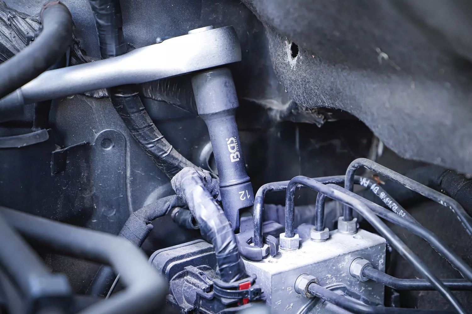 BGS 74302 Satz Hahnenfußschlüssel Abtrieb 10mm (3/8") mit Gelenk 6 teilig