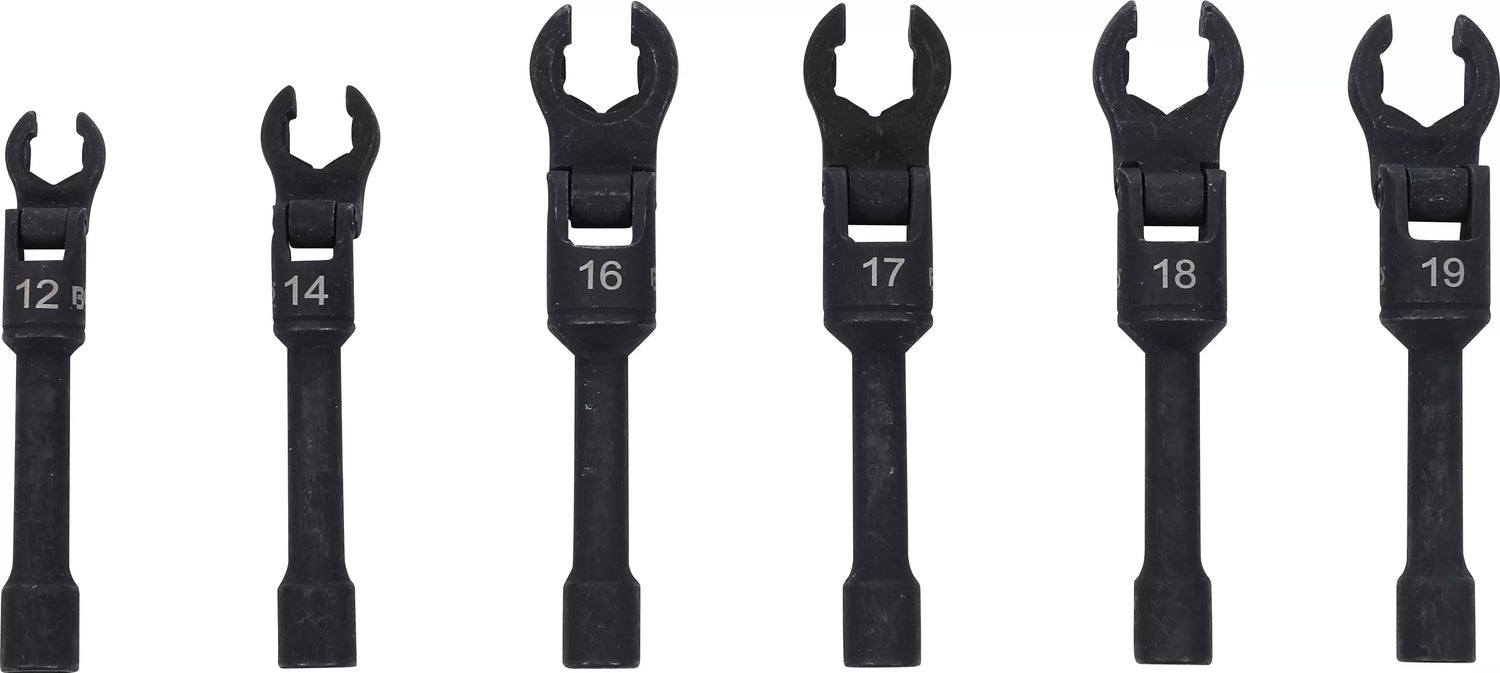 BGS 74302 Satz Hahnenfußschlüssel Abtrieb 10mm (3/8") mit Gelenk 6 teilig