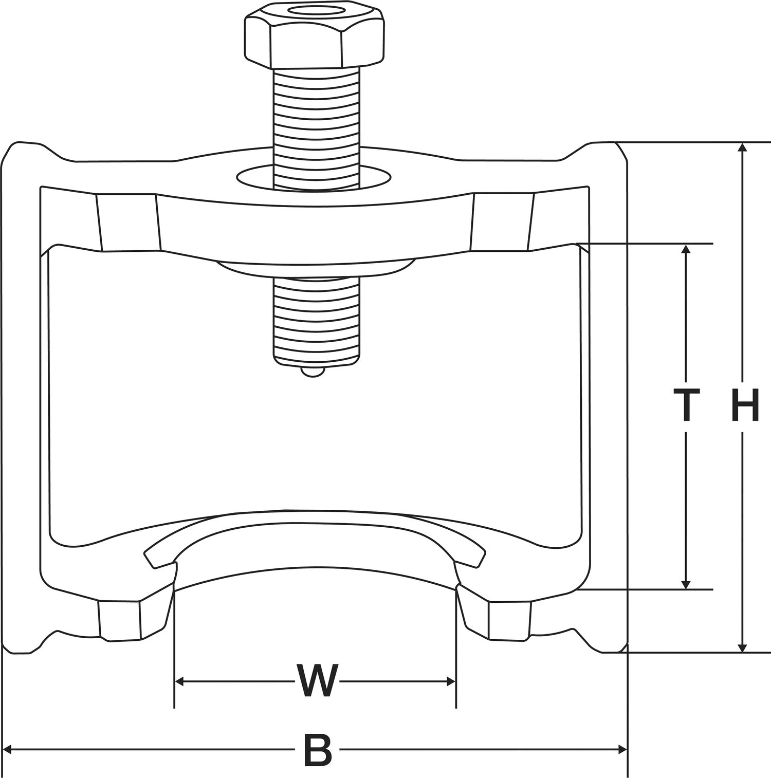 BGS 74330 Abzieher für Bremsgestängesteller für Haldex-Bremse Breite 160mm