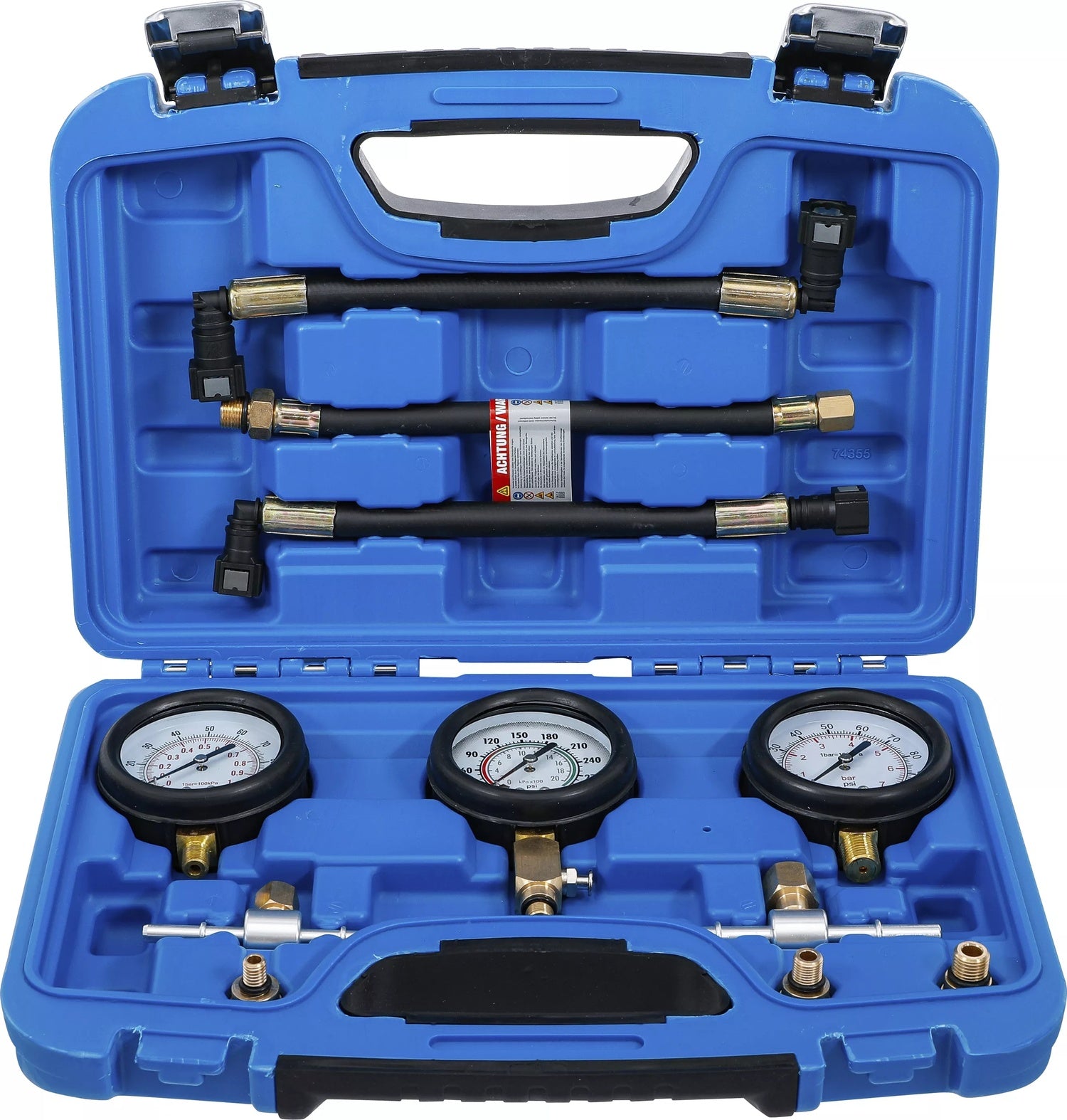 BGS 74355 Satz Kraftstoffdruck Kompressionsdruck Prüfgerät für Motorräder 11 teilig