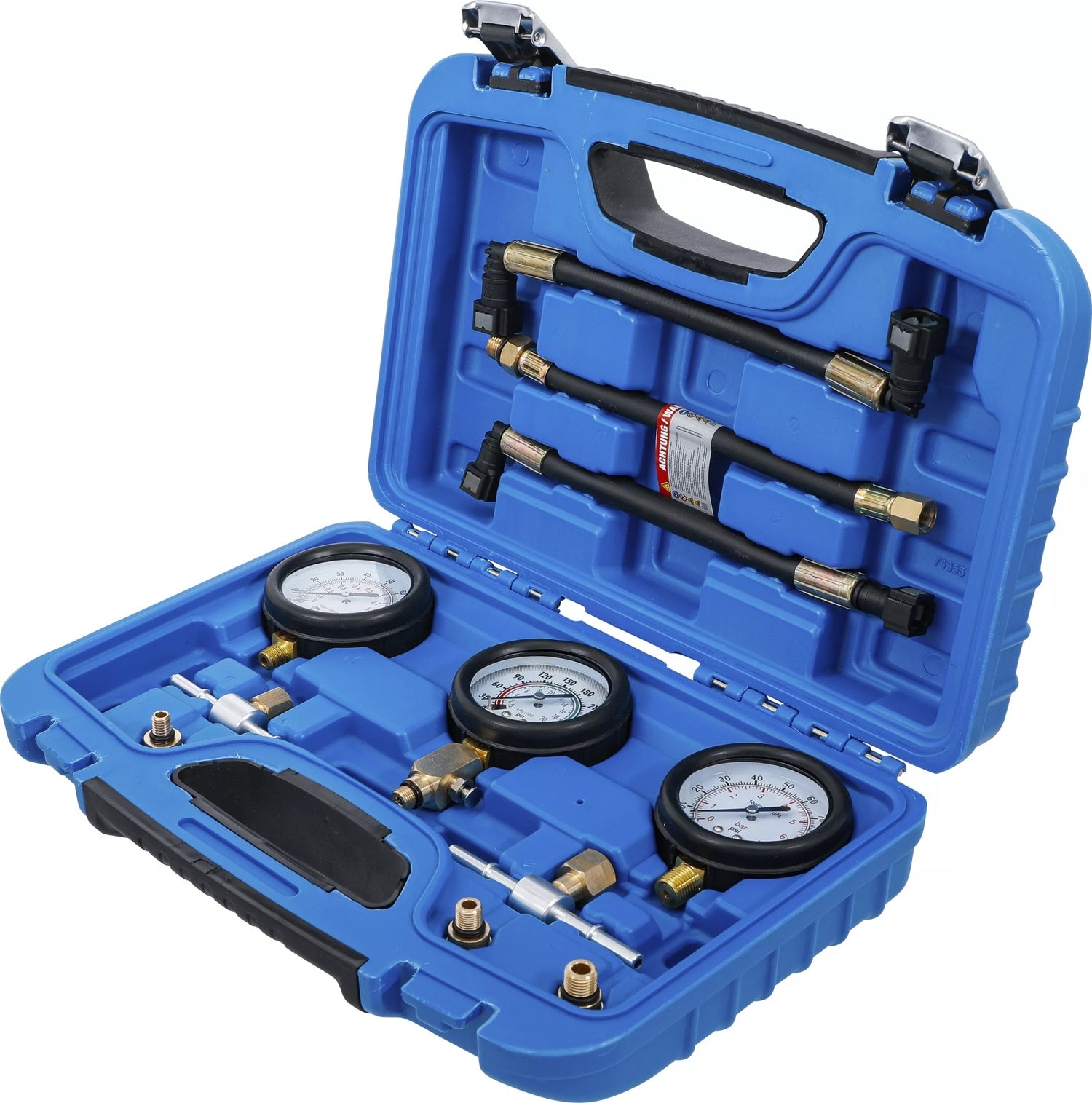 BGS 74355 Satz Kraftstoffdruck Kompressionsdruck Prüfgerät für Motorräder 11 teilig