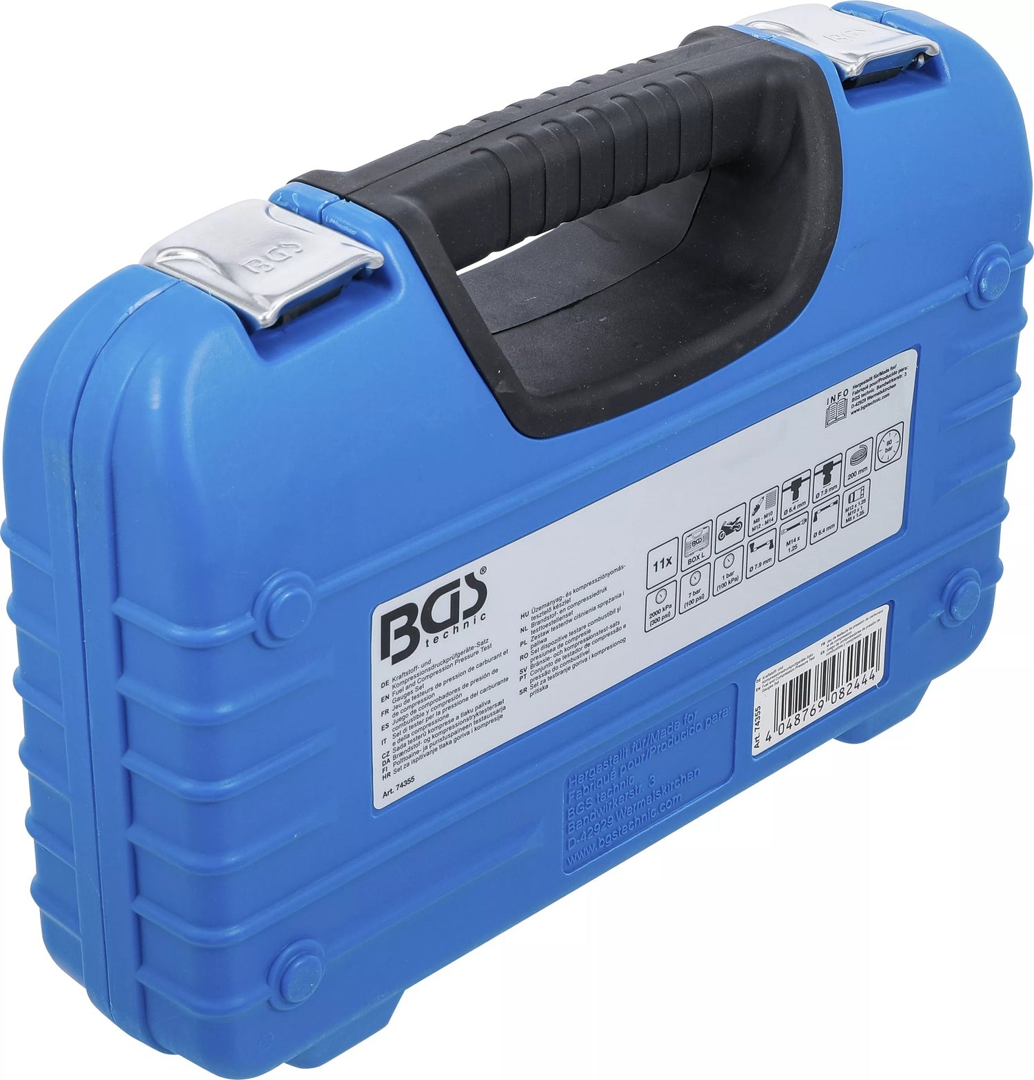 BGS 74355 Satz Kraftstoffdruck Kompressionsdruck Prüfgerät für Motorräder 11 teilig