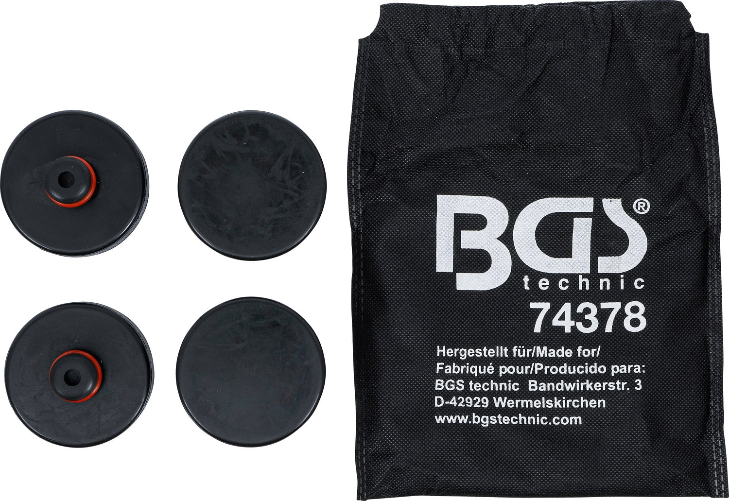 BGS 74378 4 Wagenheberaufnahme Pads für Tesla Model 3 / S / X / Y mit Tasche