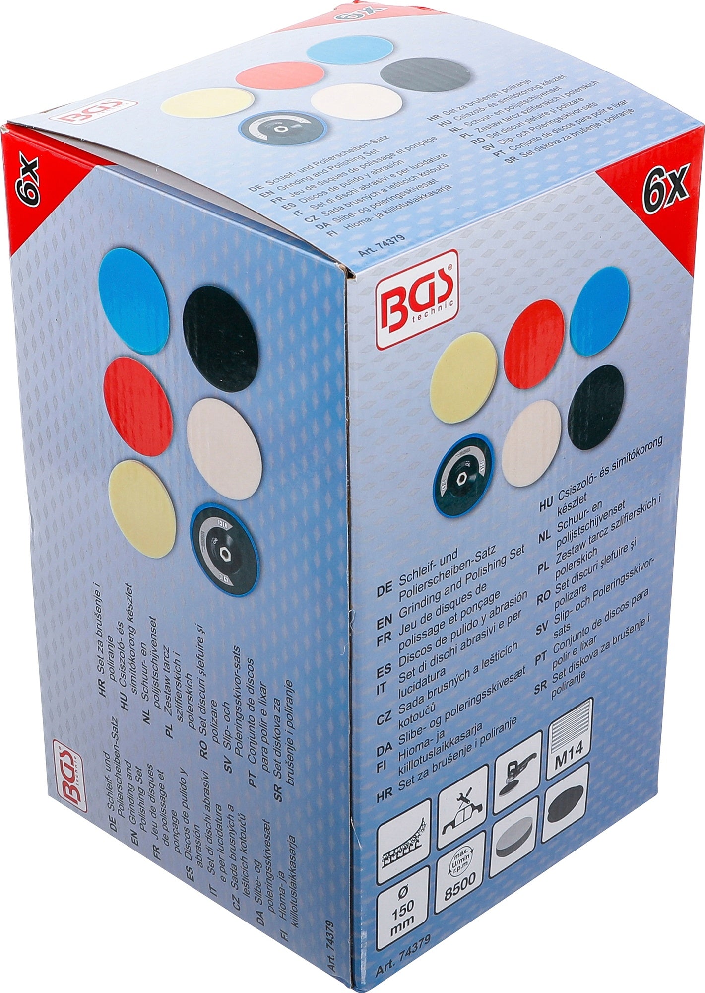 BGS 74379 Satz Polierschwamm Polierschwämme Ø 150mm 6 teilig