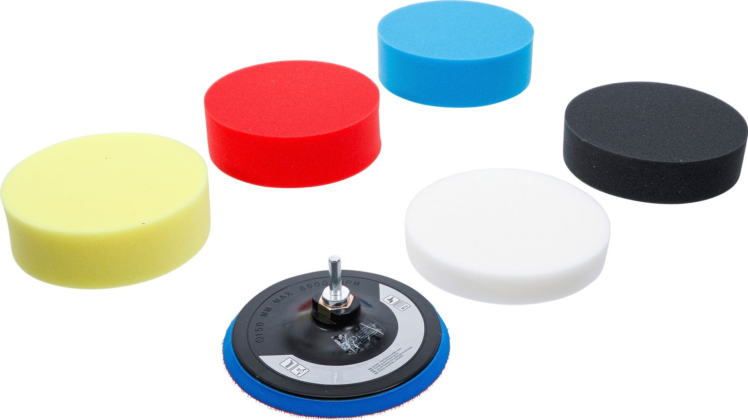 BGS 74379 Satz Polierschwamm Polierschwämme Ø 150mm 6 teilig