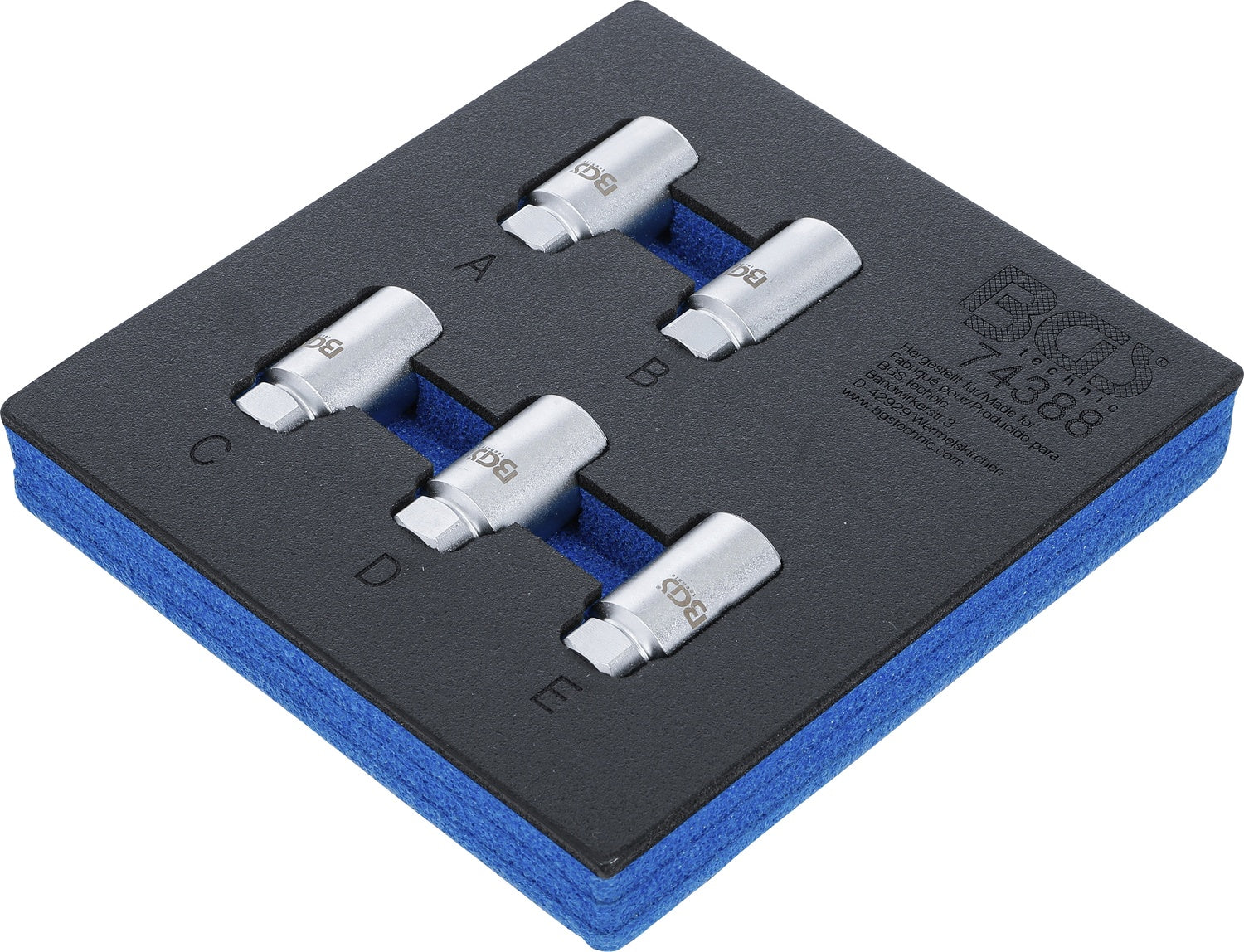 BGS 74388 Satz Felgenschloss Werkzeug für Tesla 5 teilig Werkstattwageneinlage 1/6