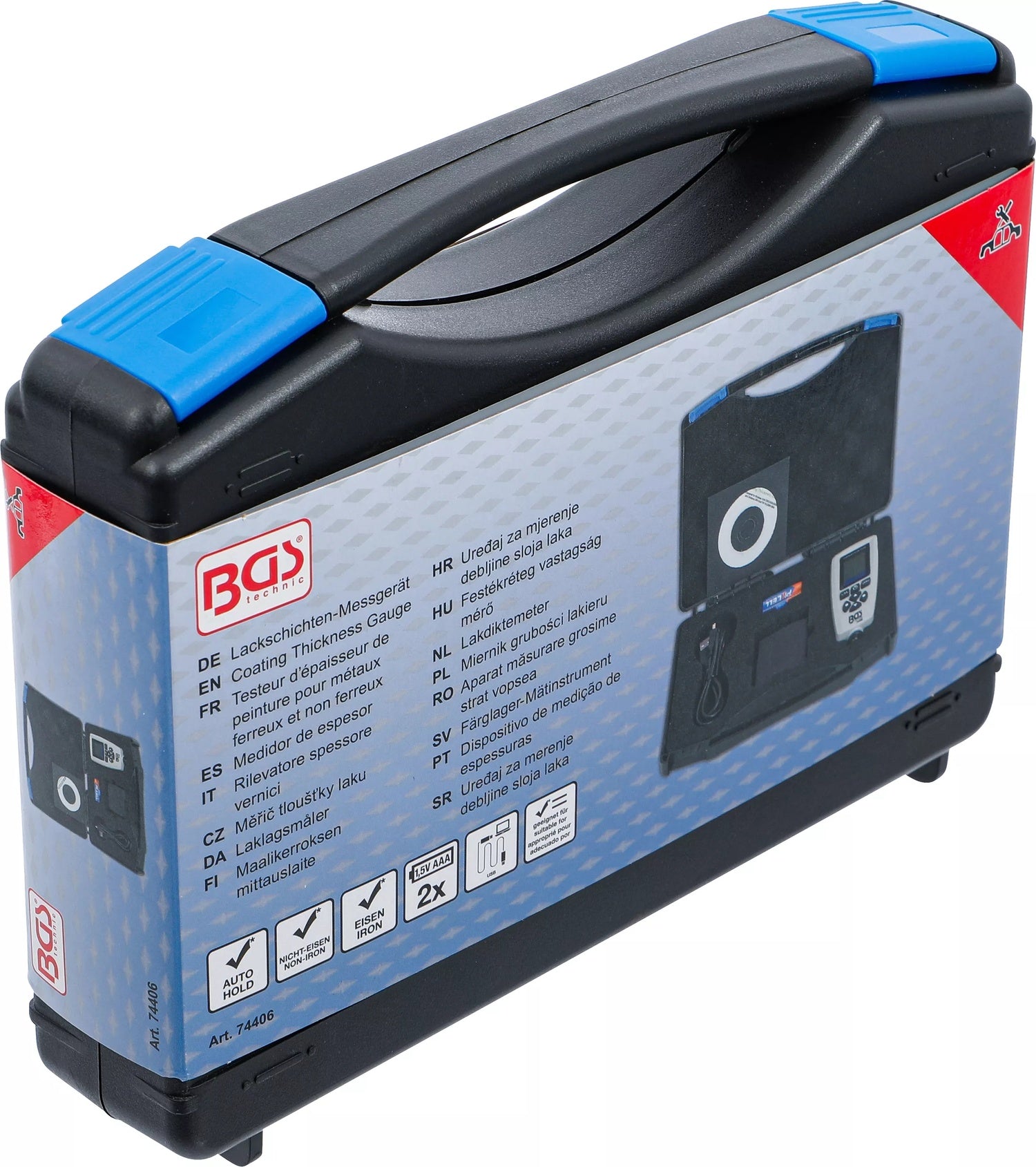BGS 74406 Messgerät für Lackschichten für Eisen und Nicht-Eisenmetalle
