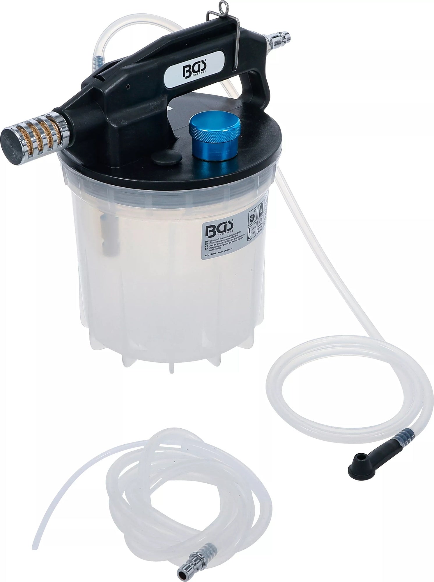 BGS 74408-1 Ersatzbehälter 2 Liter für Druckluft Bremsenentlüfter Artikel 74408