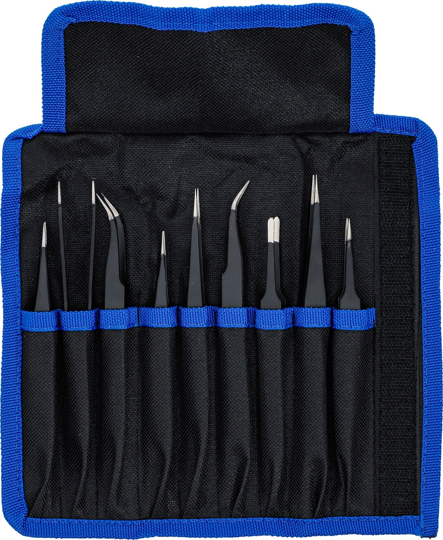 BGS 74413 Satz Edelstahl Pinzetten verschiedenen Spitzen 9 teilig