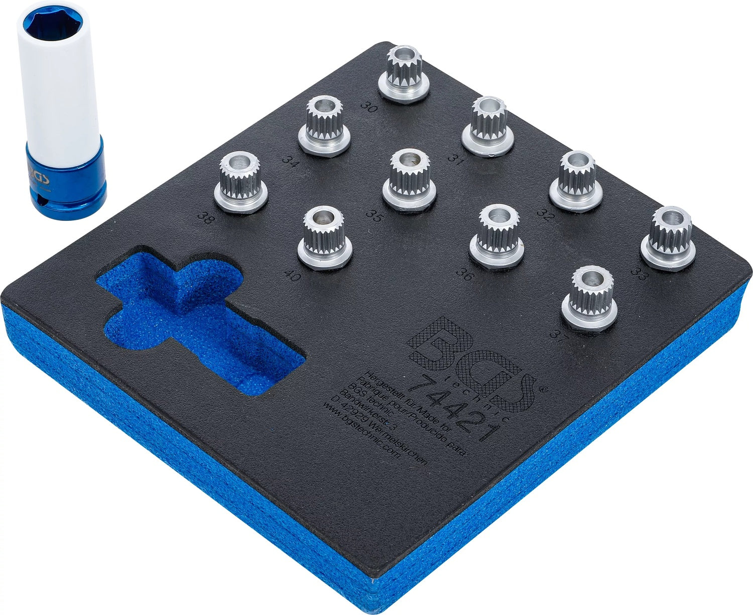 BGS 74421 Satz Werkzeug für Felgenschlösser für BMW 11 teilig Werkstattwageneinlage 1/6