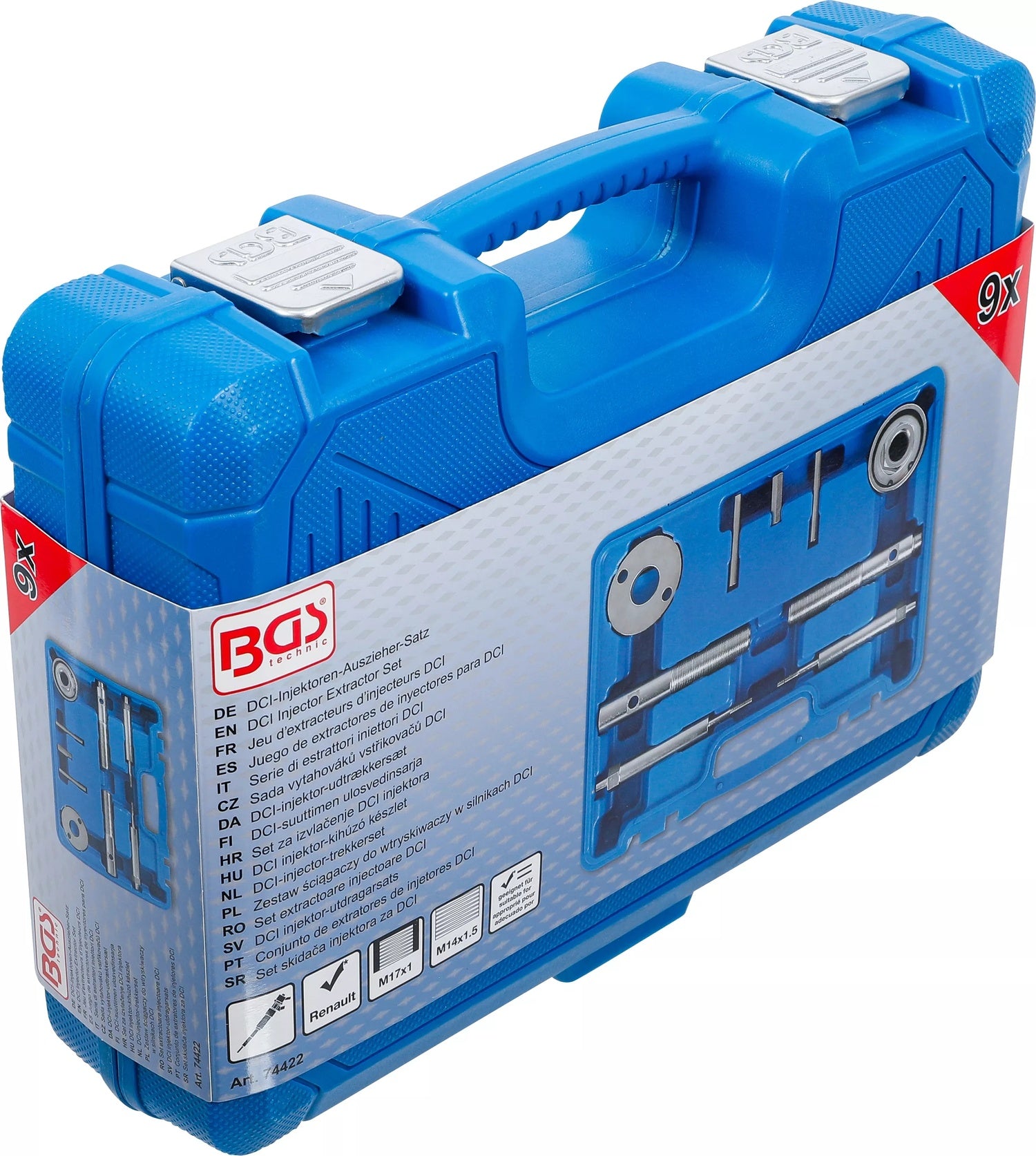 BGS 74422 Satz Auszieher für DCI Injektoren für Renault 2.0L 9 teilig