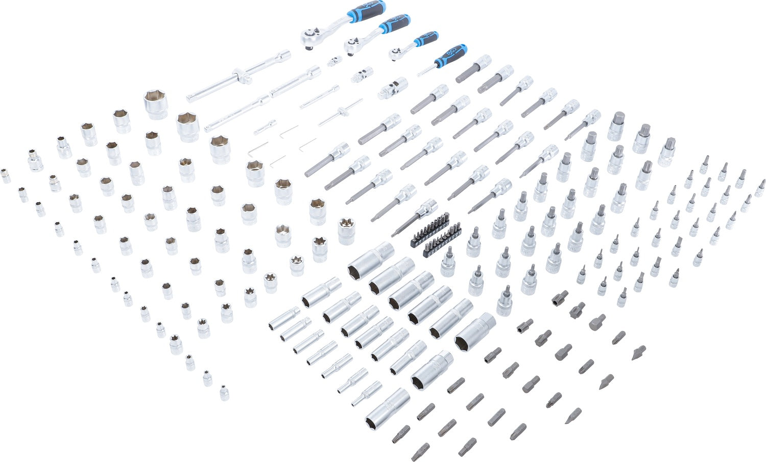 BGS 74434 Satz Steckschlüsssel Werkstattwageneinlage XL 216 teilig