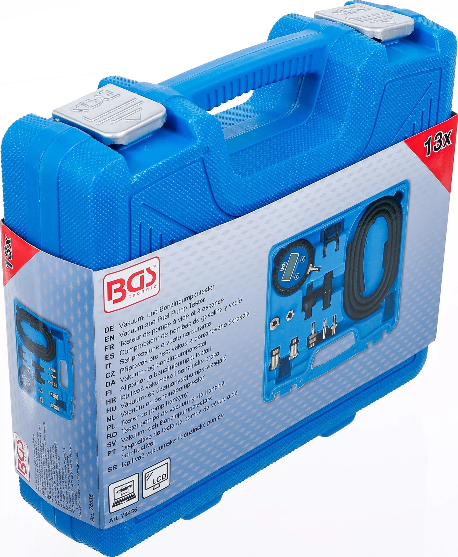 BGS 74436 Vakuumpumpe Benzinpumpe Tester digital mit Adaptersatz