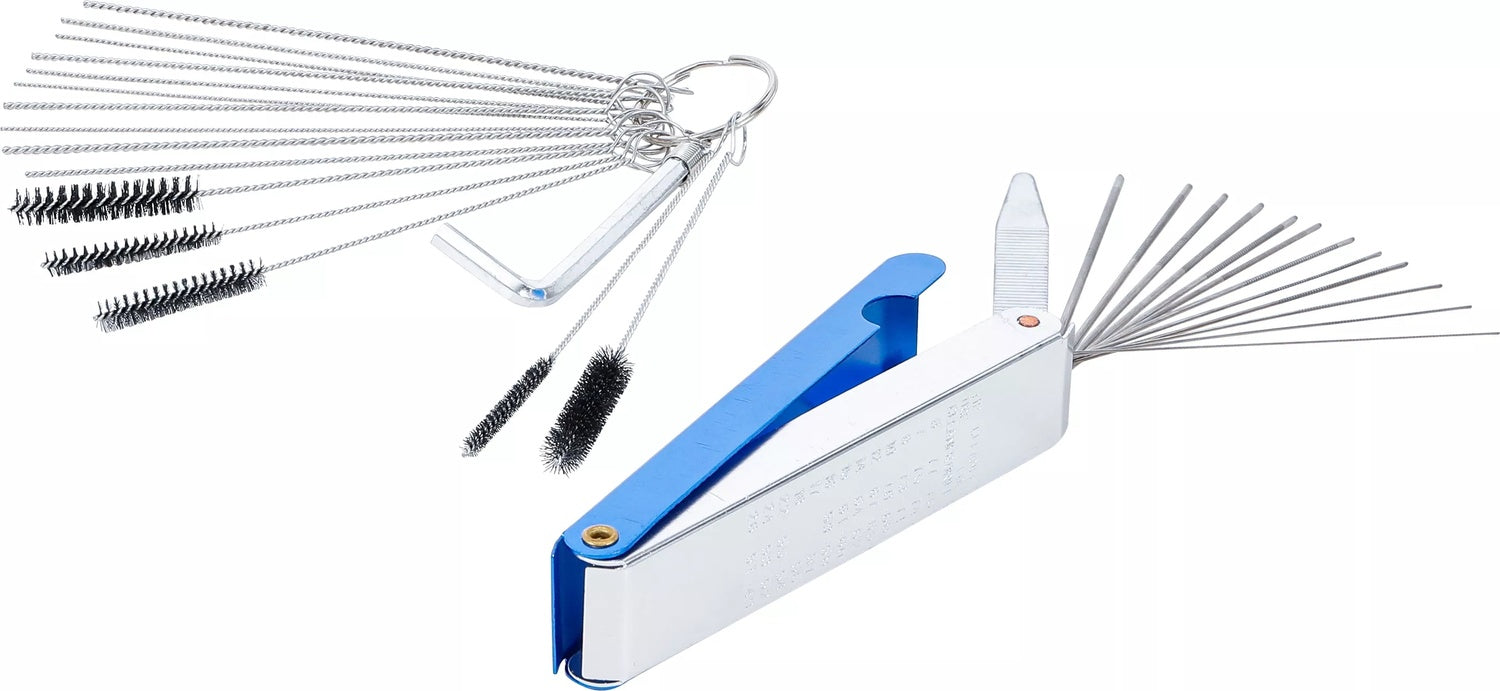 BGS 74438 Satz Reinigungswerkzeug für Vergaserdüsen 16 teilig Vergaser Reinigen